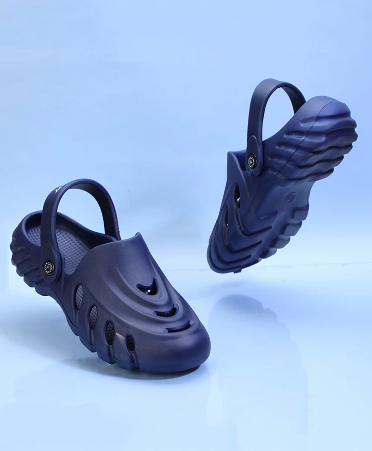 Priaansha Kids Wave Designed Slingback  Clogs - Navy Blue-picture-16