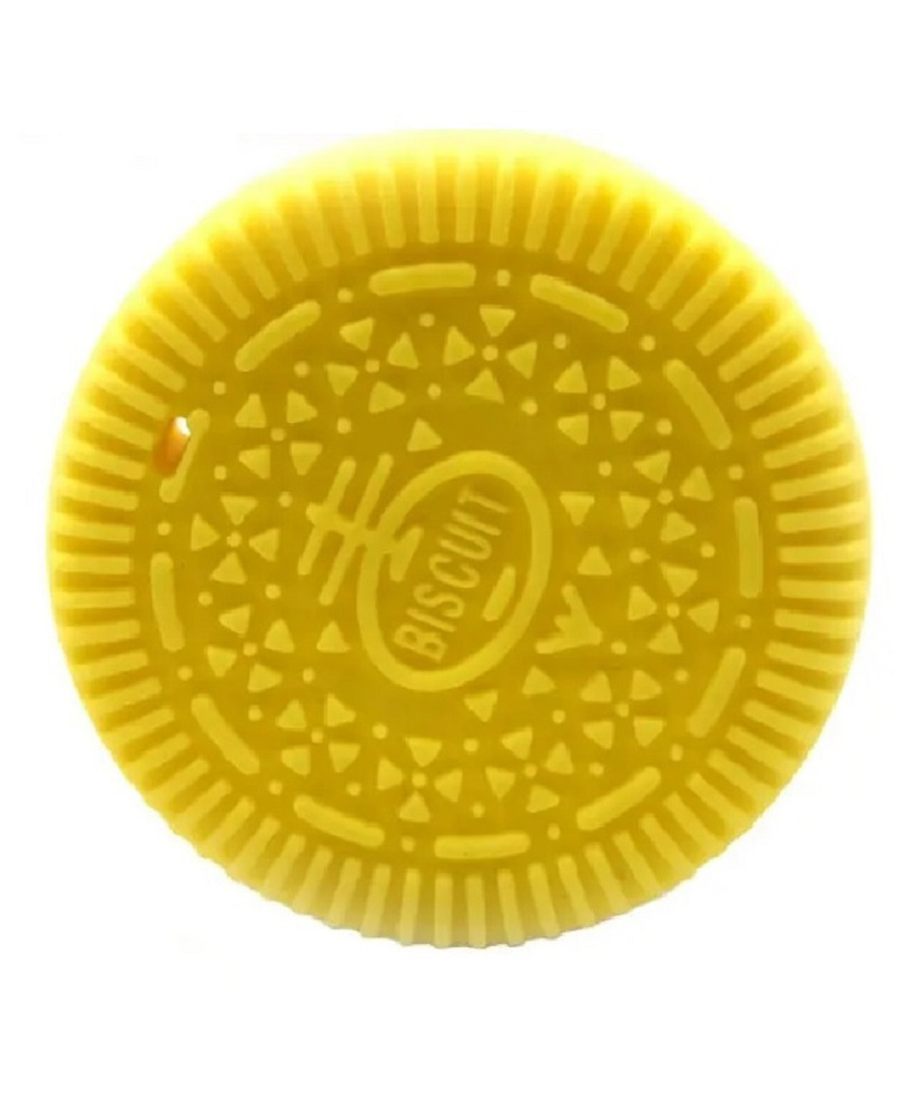 Enorme Silicone Biscuit Shape Teething Soft Sensory Teether For Baby - Yellow-picture-25