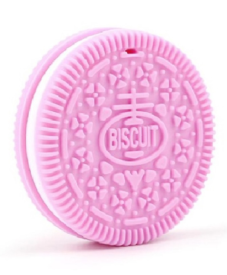 Enorme Silicone Biscuit Shape Teething Soft Sensory Teether For Baby - Pink-picture-48