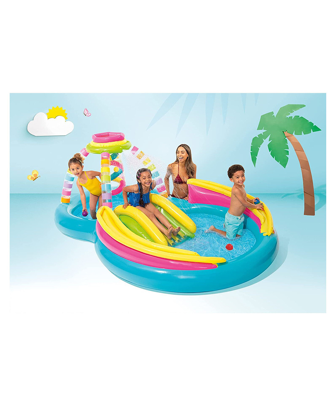 Intex 56137 Rainbow Funnel Play Center Pool Intex Inflatable Swimming Pool Intex Pool  Multicolor-picture-21