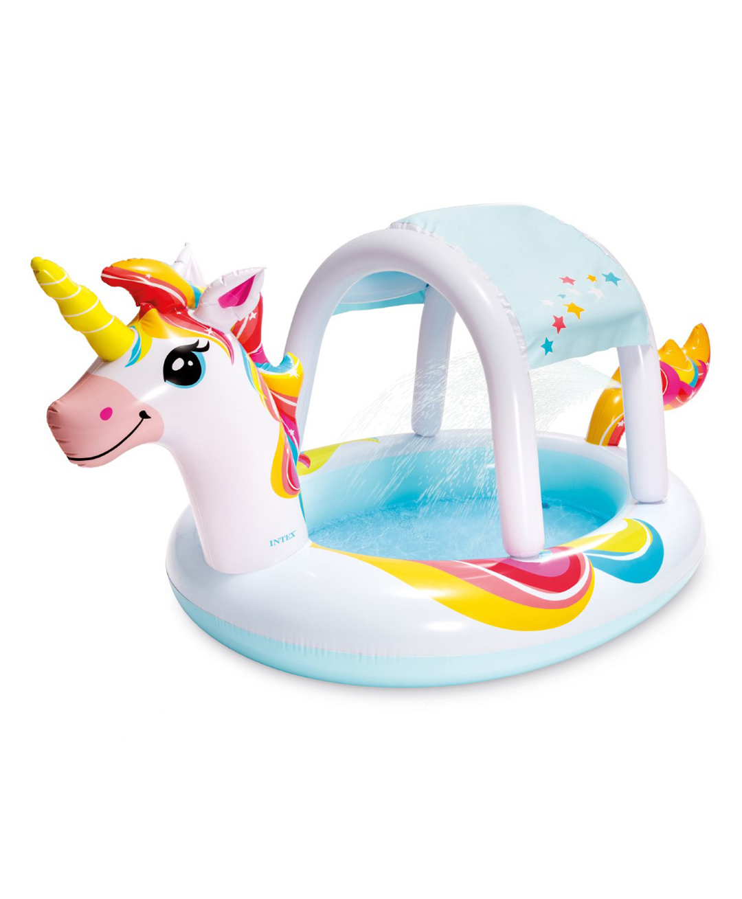 Intex 58435 Unicorn Spray Pool Intex Inflatable Unicorn Spray Water Pool Intex Pool - Multicolor-image-8