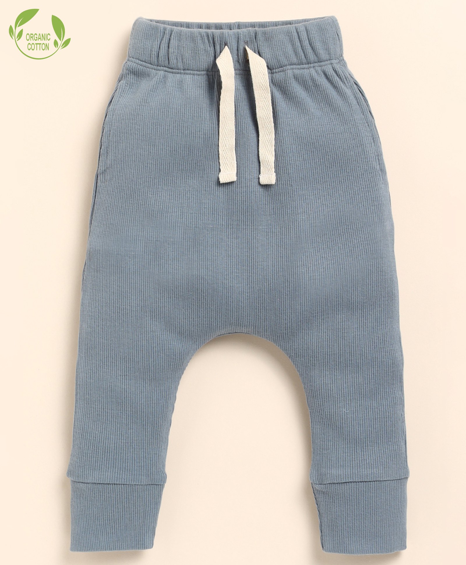 Cot & Candy Organic Cotton  Ribbed Leggings -  Aqua Blue-picture-13