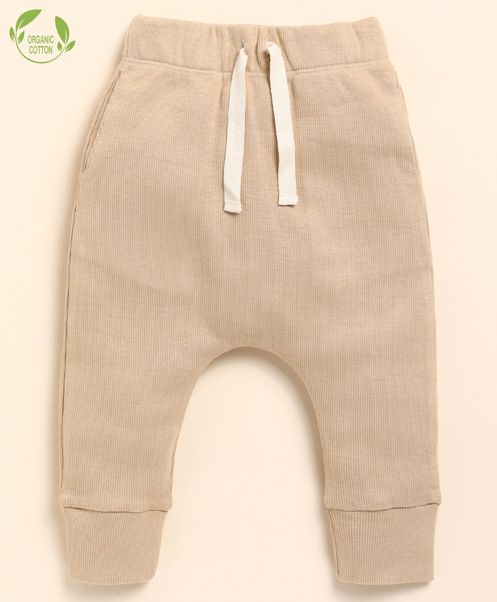 Cot & Candy Organic Cotton  Ribbed Leggings - Beige-picture-21