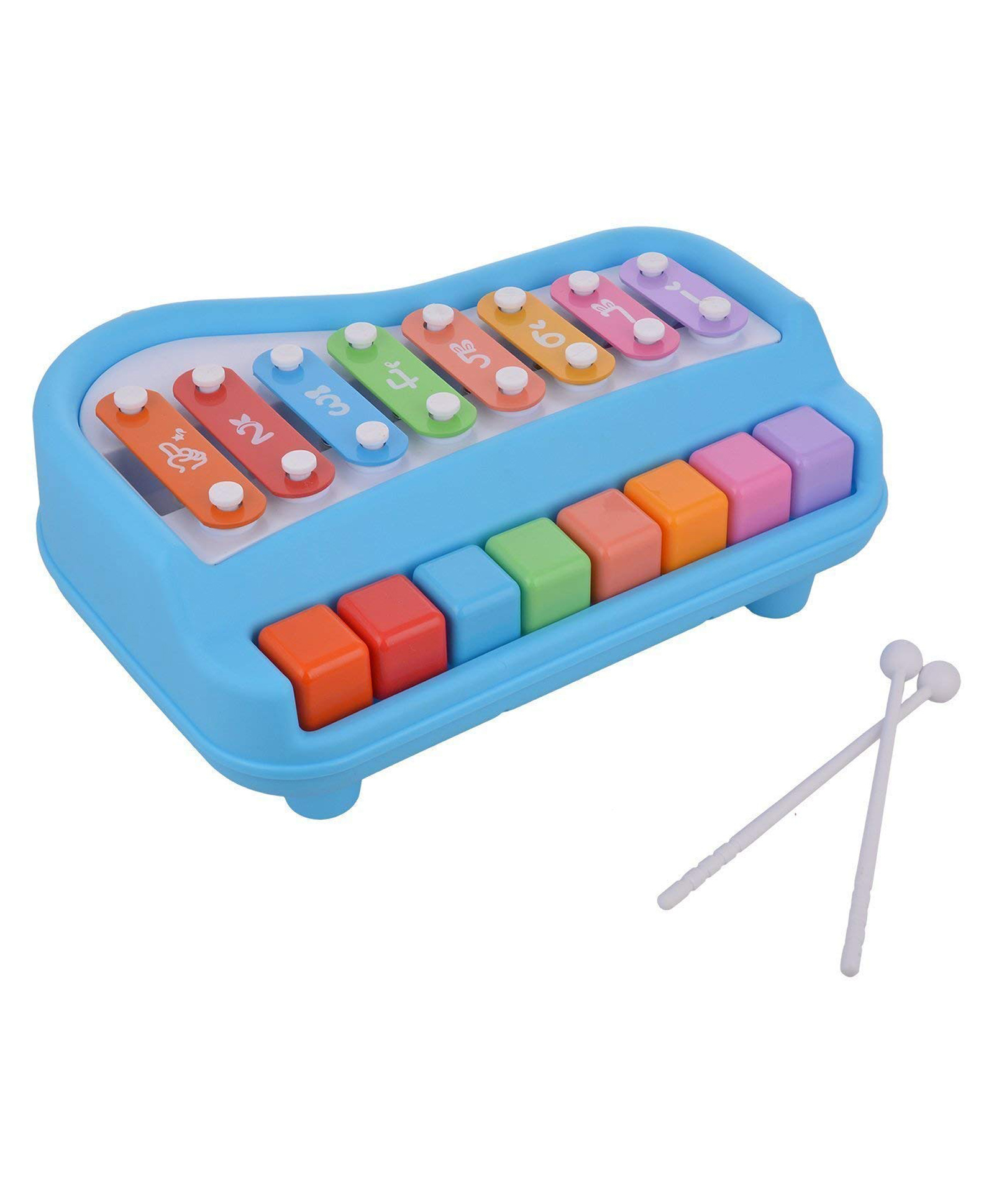 NIYAMAT 2 in 1 Baby Piano Xylophone Toy for Toddlers 1-3 Years Old, Educational Musical Learning Instruments Toy 8 Key Keyboard Xylophone Piano, Toy for Baby Kids Girls-image-5