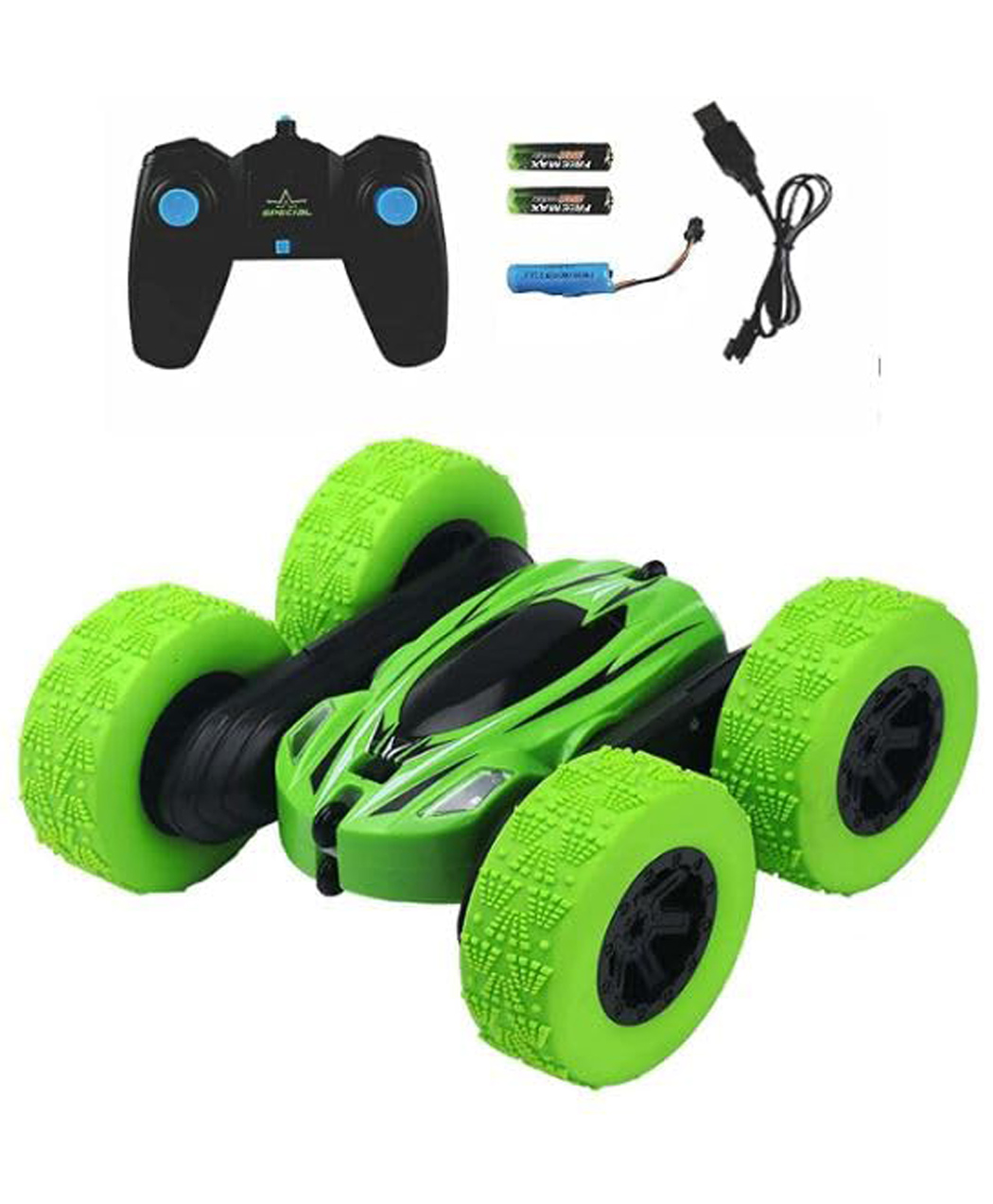 NIYAMAT Remote Control Stunt Car for Kids, 4 Wheel Drive Drift High Speed Off Road Rotating Vehicles 360°Flips Hobby Car Best Birthday Gifts for Boys & Girls (Latest 2024) Green-picture-50