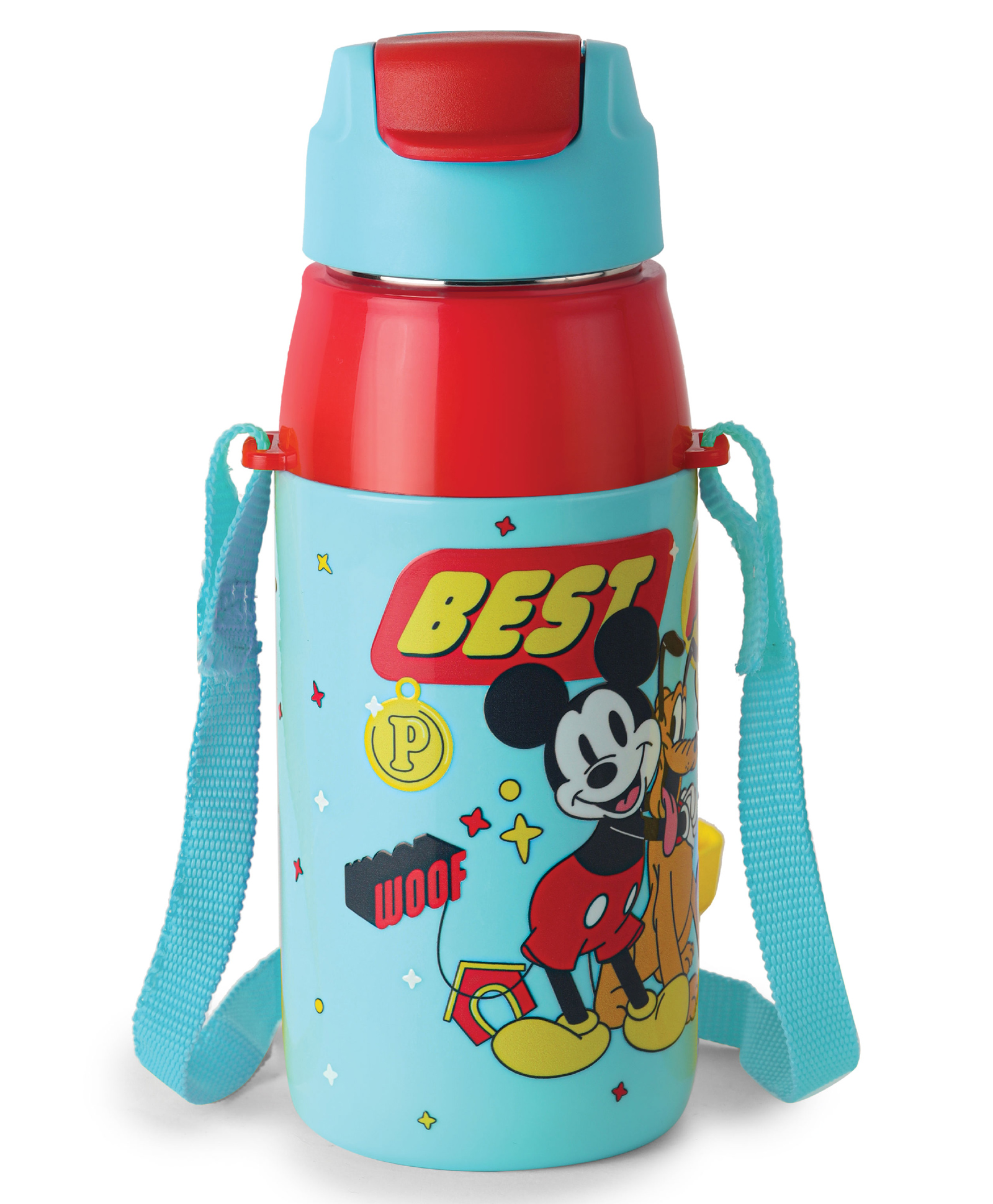 Cello Kidzbee Era Mickey Mouse Best Pals Water Bottle Blue - 400 ml