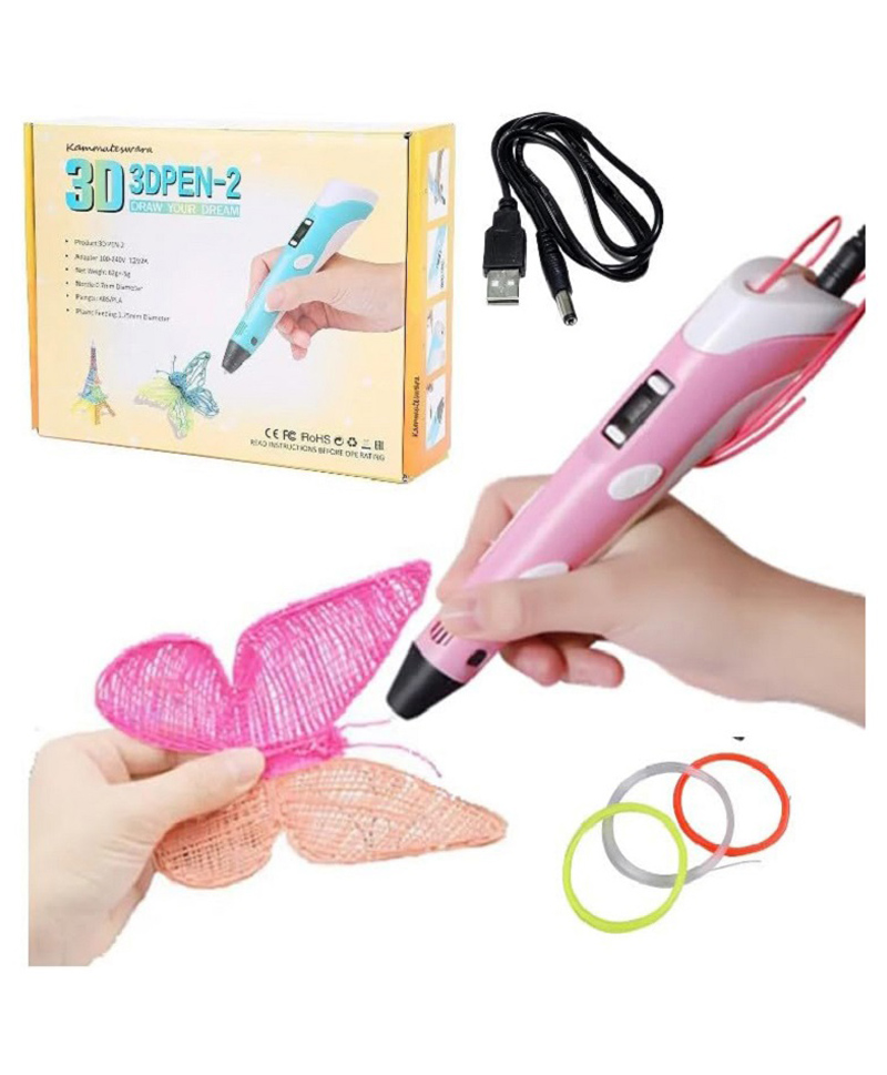 Sanjary 3D Printing Pen with 3 PLA Filaments for Kids and Adults Creative Modelling Project and Education Purpose with usb Color May Vary-image-33