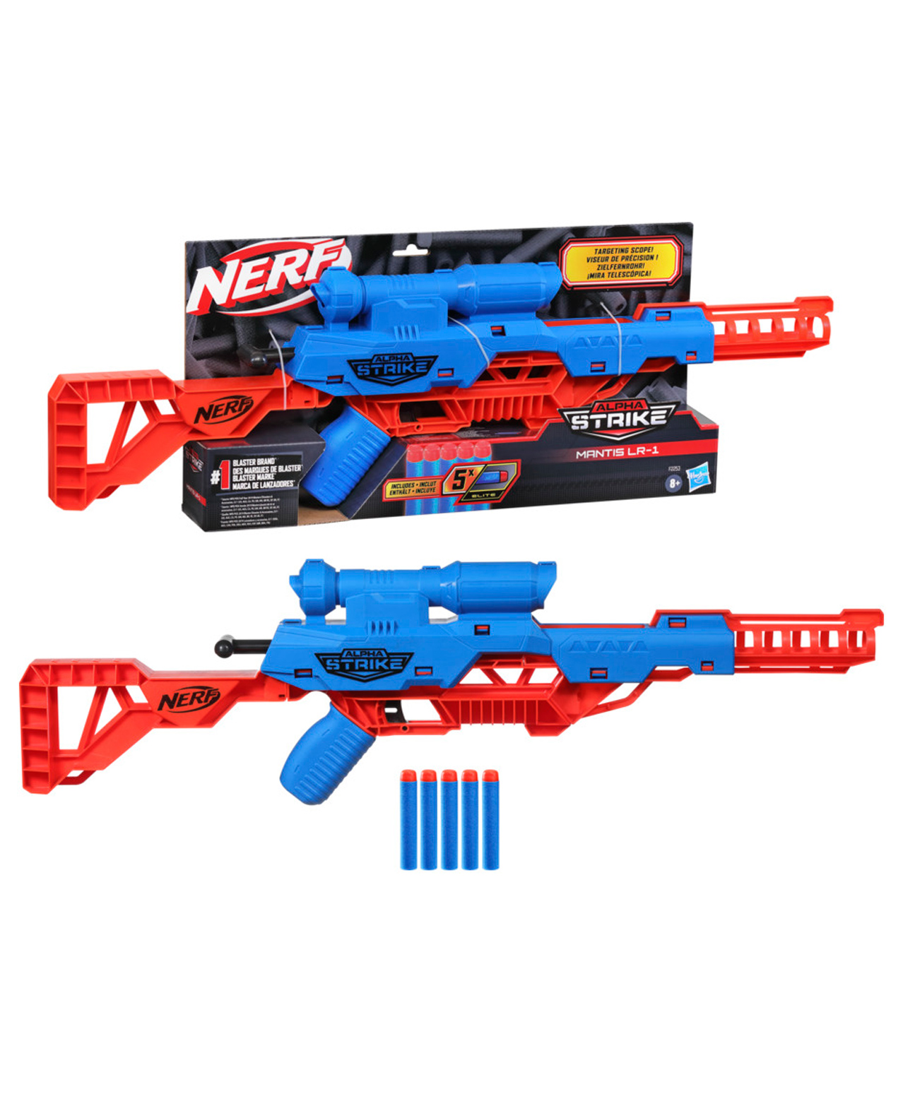 Nerf Alpha Strike Mantis LR-1 Dart Blaster Gun - Blue & Red-picture-8