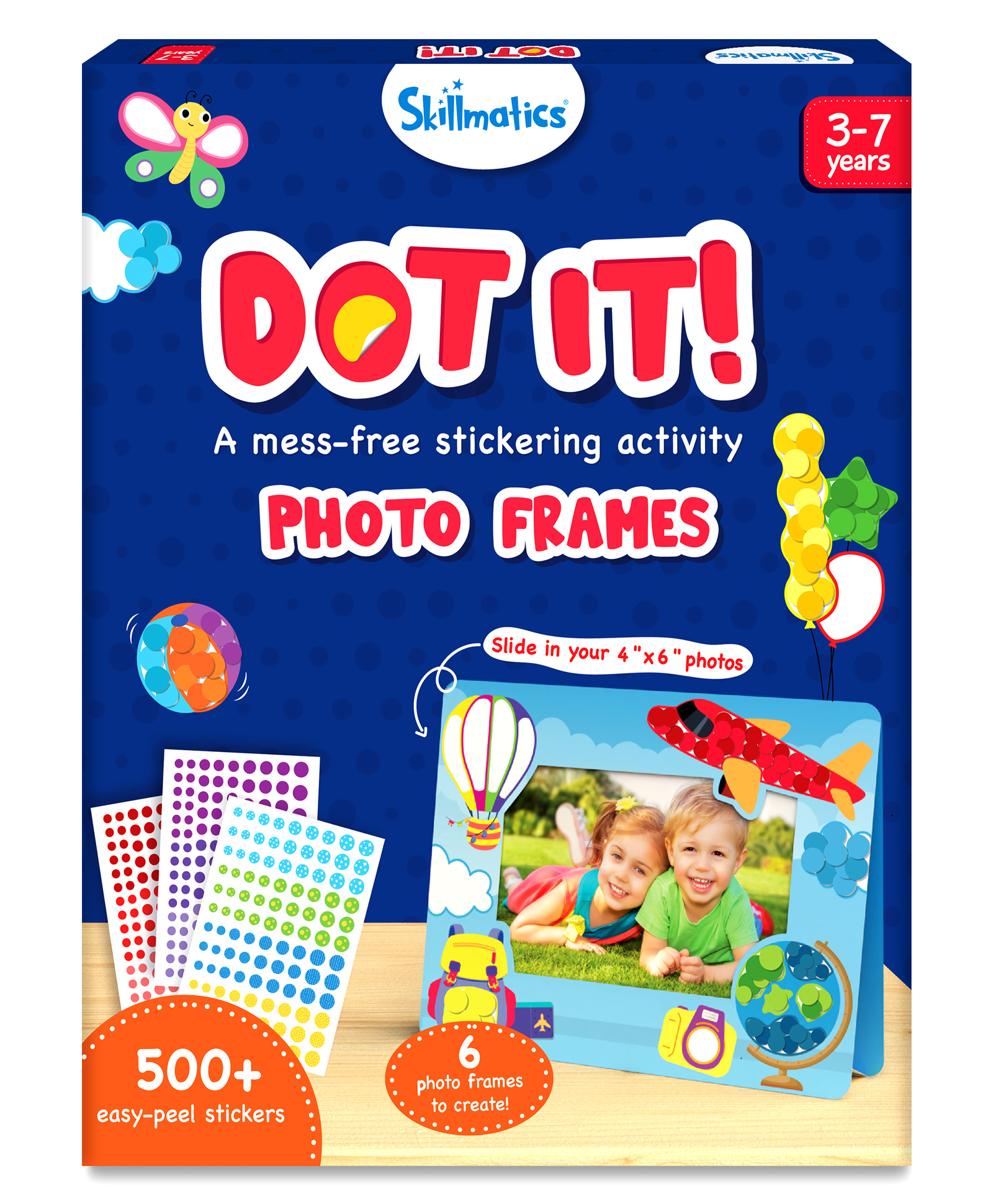 Skillmatics Art Activity Dot It Photo Frames, Mess Free Sticker Art for Kids Craft Kits DIY Activity Gifts for Boys & Girls Ages 3 to 7 Travel Toys for Toddlers-image-48