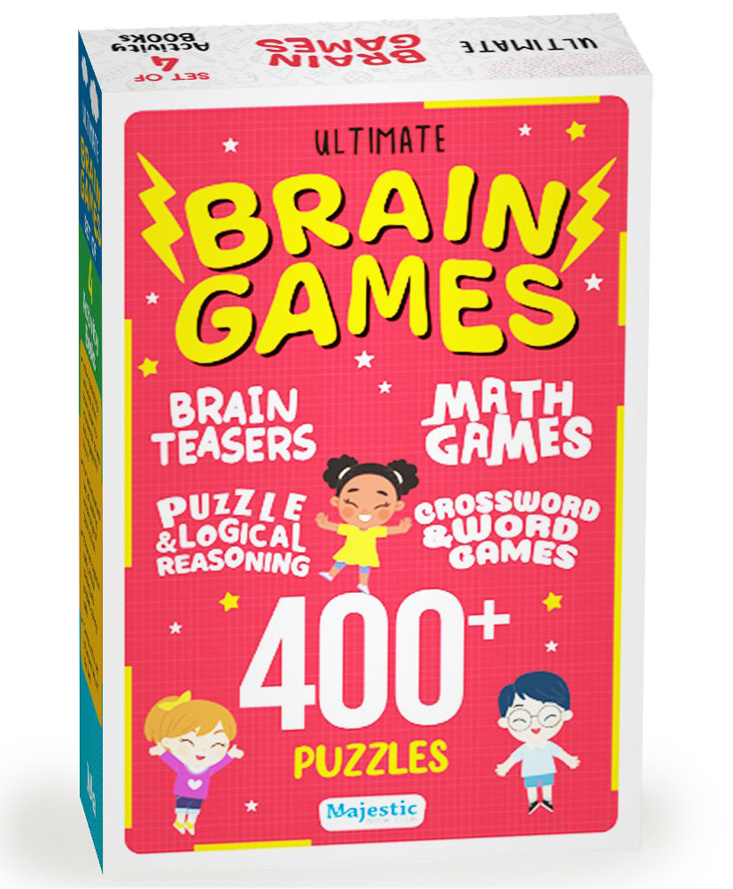 Majestic book club  The Ultimate Brain Games Collection Set of 4 books Brain Booster Activities for kids Puzzle & logical Reasoning Maths Games Crossword & Word Games Brain Teasers-image-24