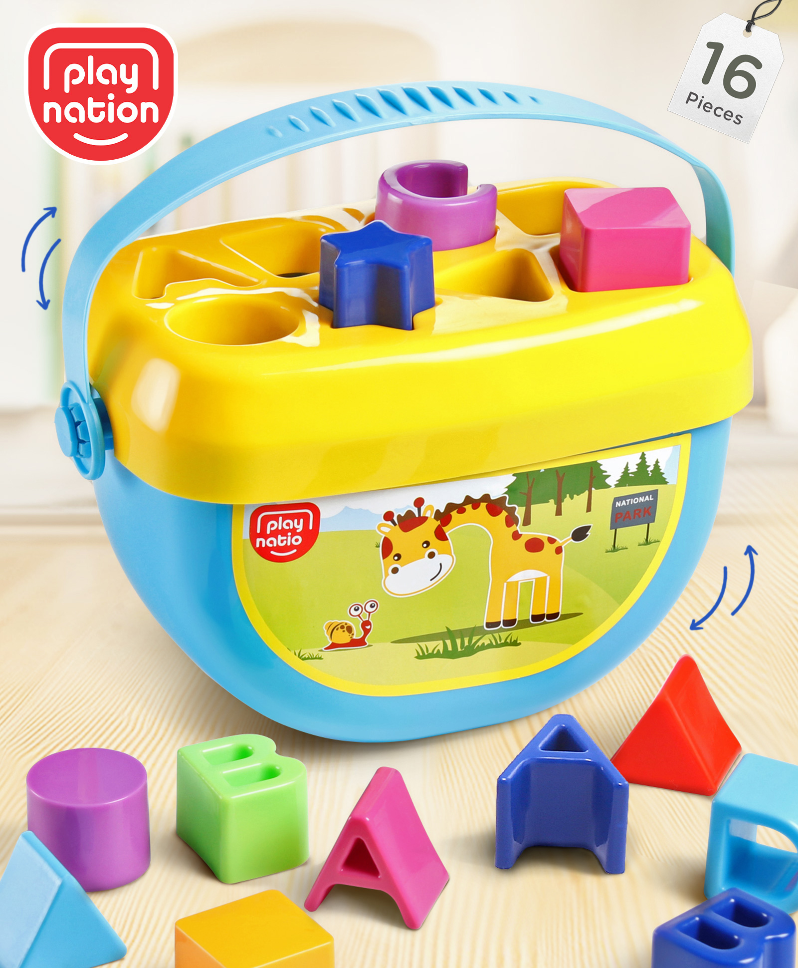 Play Nation My First Shape Sorter 16 Pieces Activity Toys - Blue-picture-18