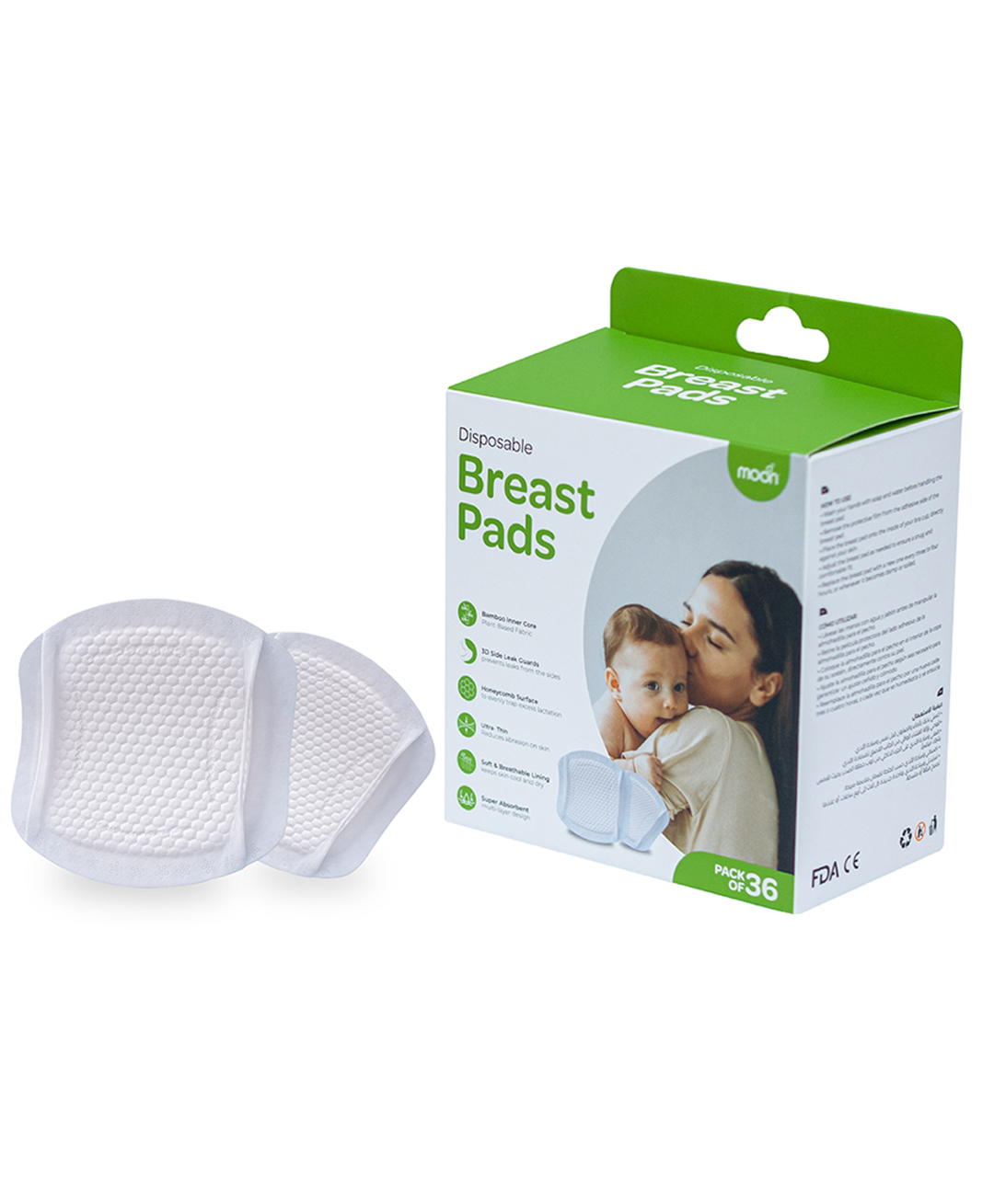 Moon Disposible Breast Pads Maternity Accessories White Adult-image-7