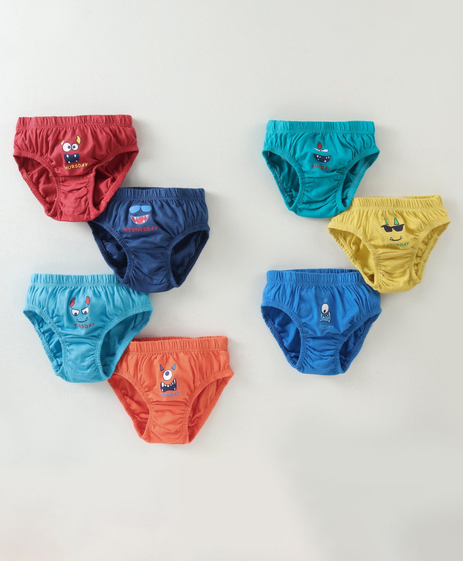 Simply Sinker Text Printed Briefs Pack of 7 - Multicolour-image-14