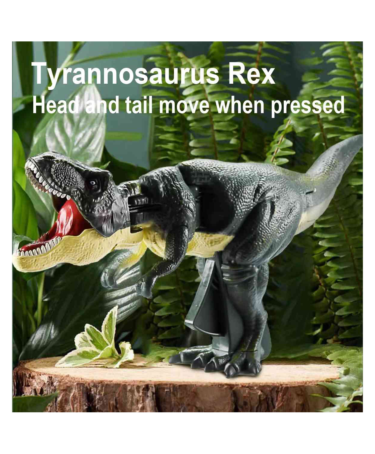 VGRASSP Roaring & Head Swinging Dinosaur Toy for Kids with LED Light in Mouth & Realistic Actions Like - Rotating & Swinging Head and Tail, Movable Joints - Multicolor-picture-16