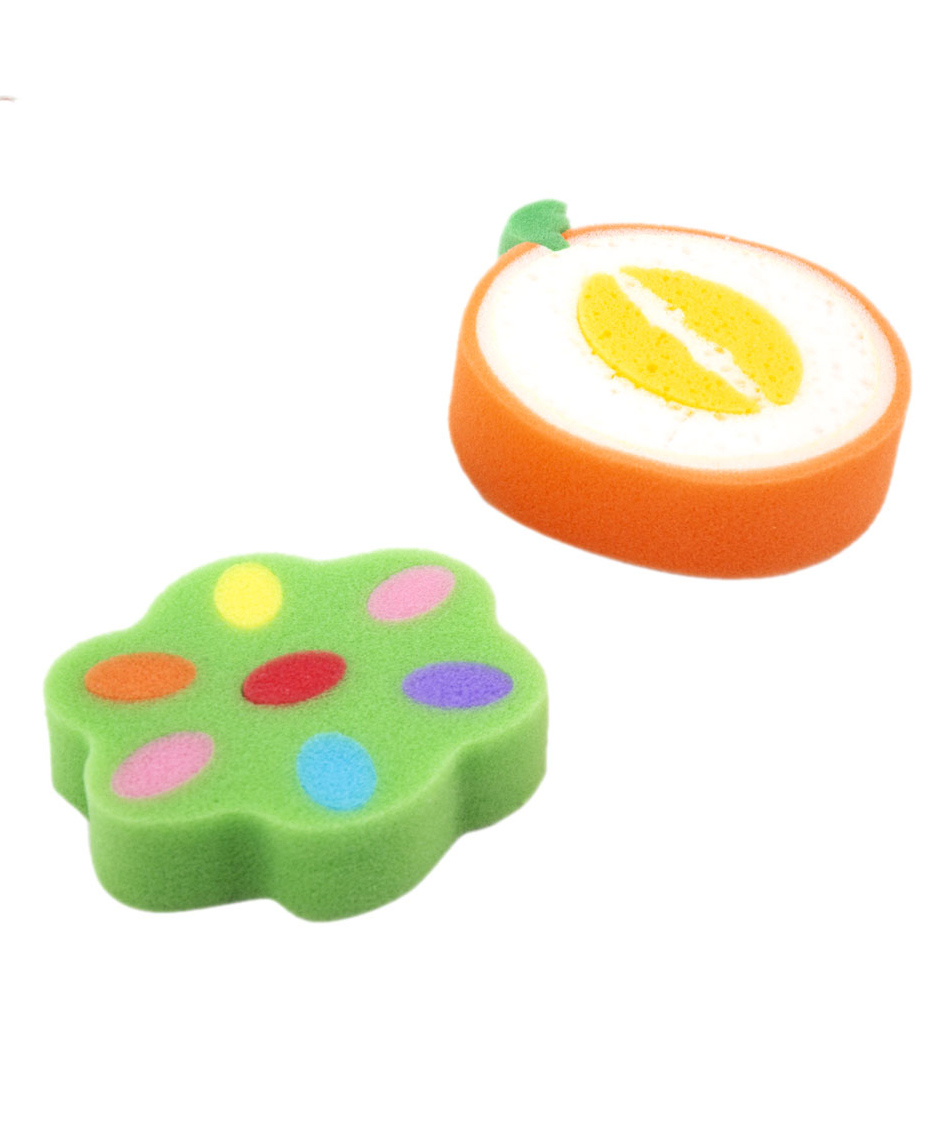 Baby Moo Sliced Custard Apple And Orange 2 Pk Bath Sponge - Multicolour-picture-42