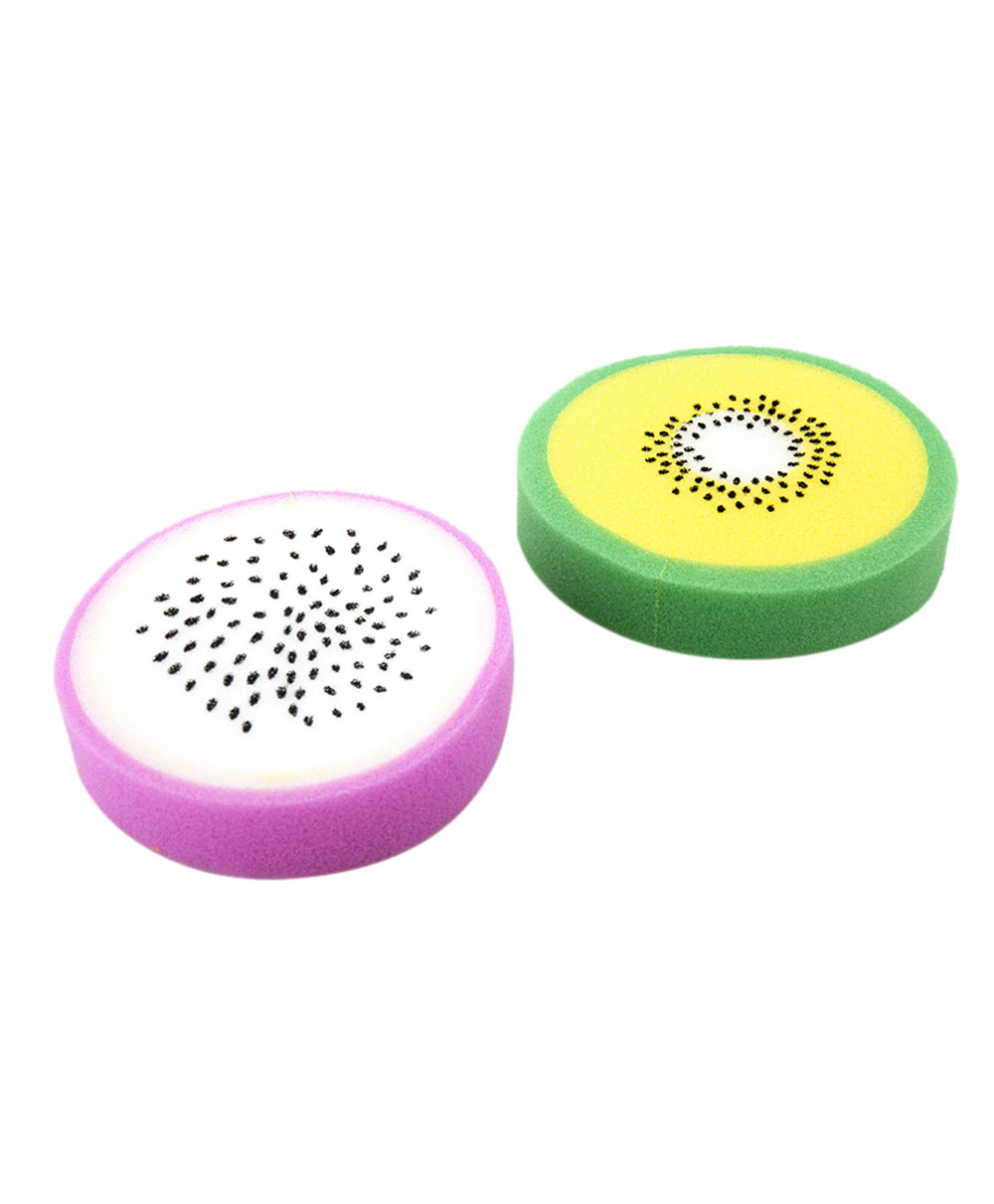Baby Moo Sliced Dragon Fruit And Kiwi 2 Pk Bath Sponge Multicolour-picture-48