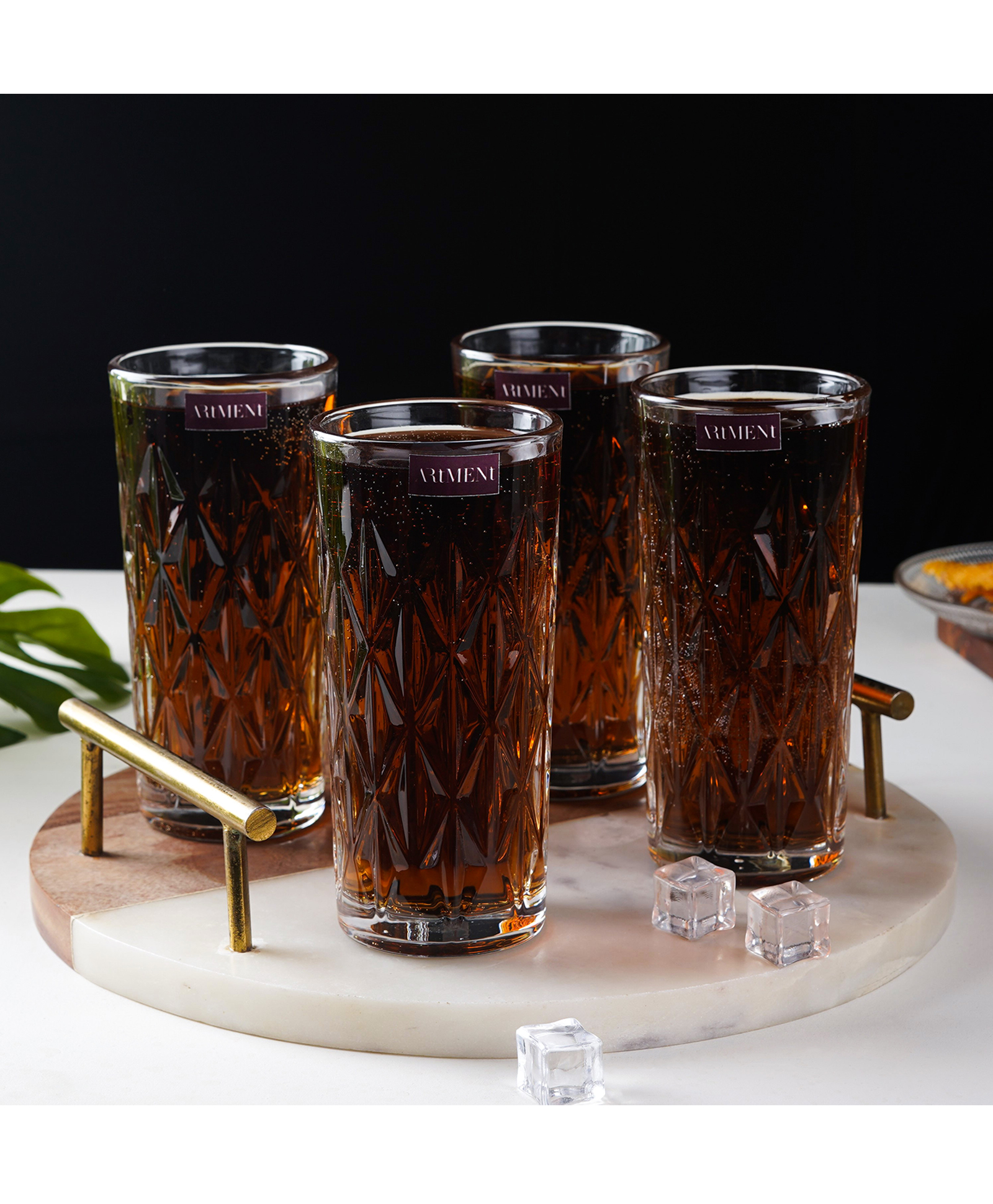 The Artment Elevated Etched Highball Glass - Set of 4-picture-28