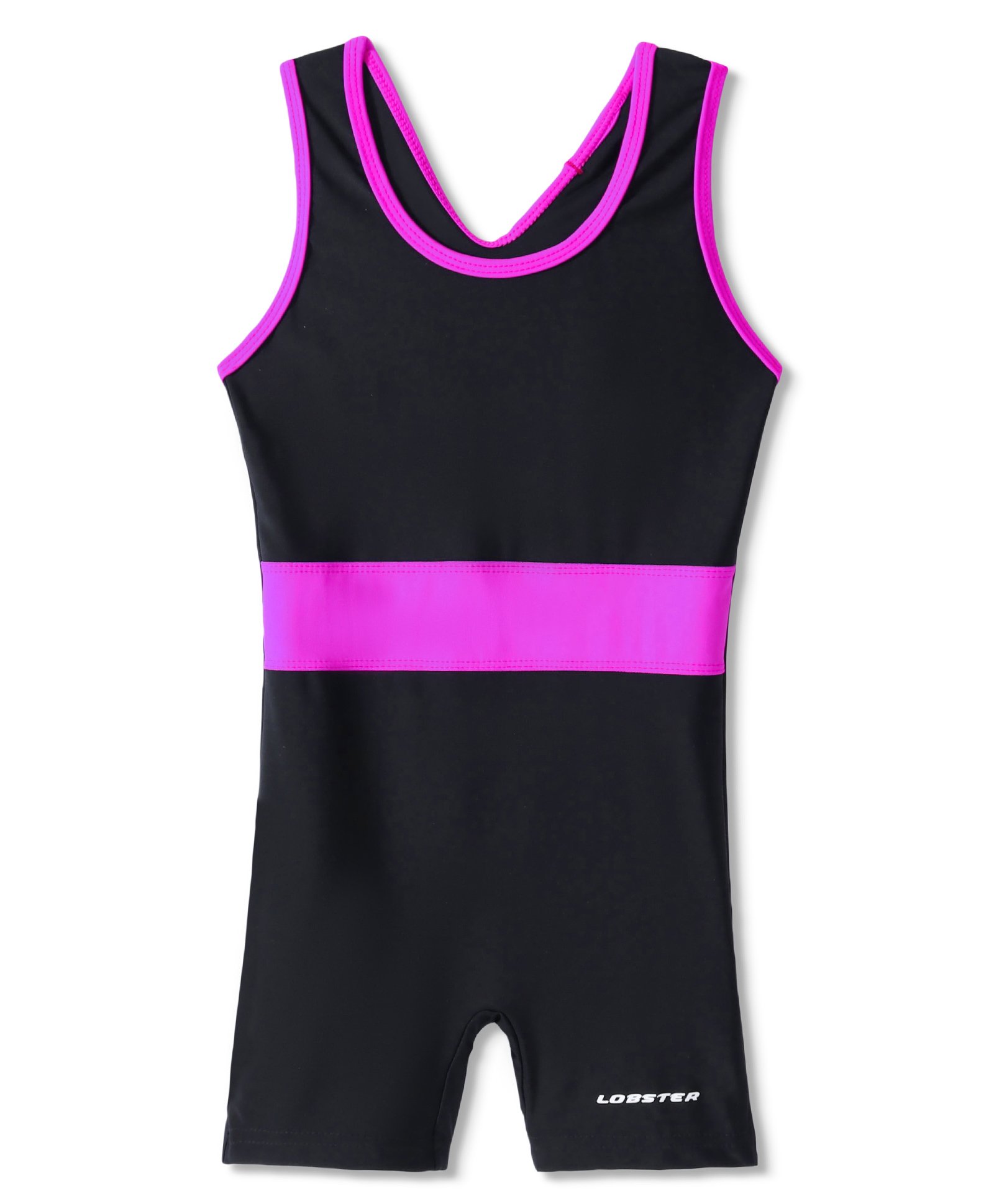 LOBSTER Sleeveless Legged Swimsuit Text Print - Black-image-44