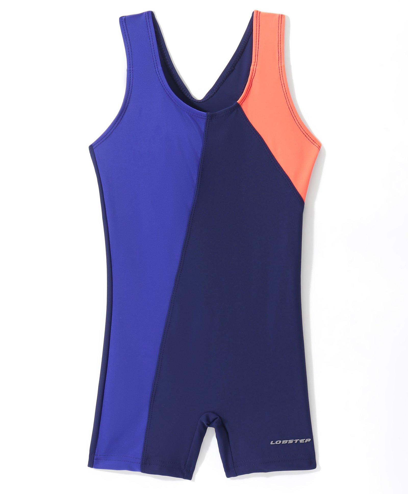 LOBSTER  Sleeveless Legged Swimsuit with Text Print - Orange-picture-35