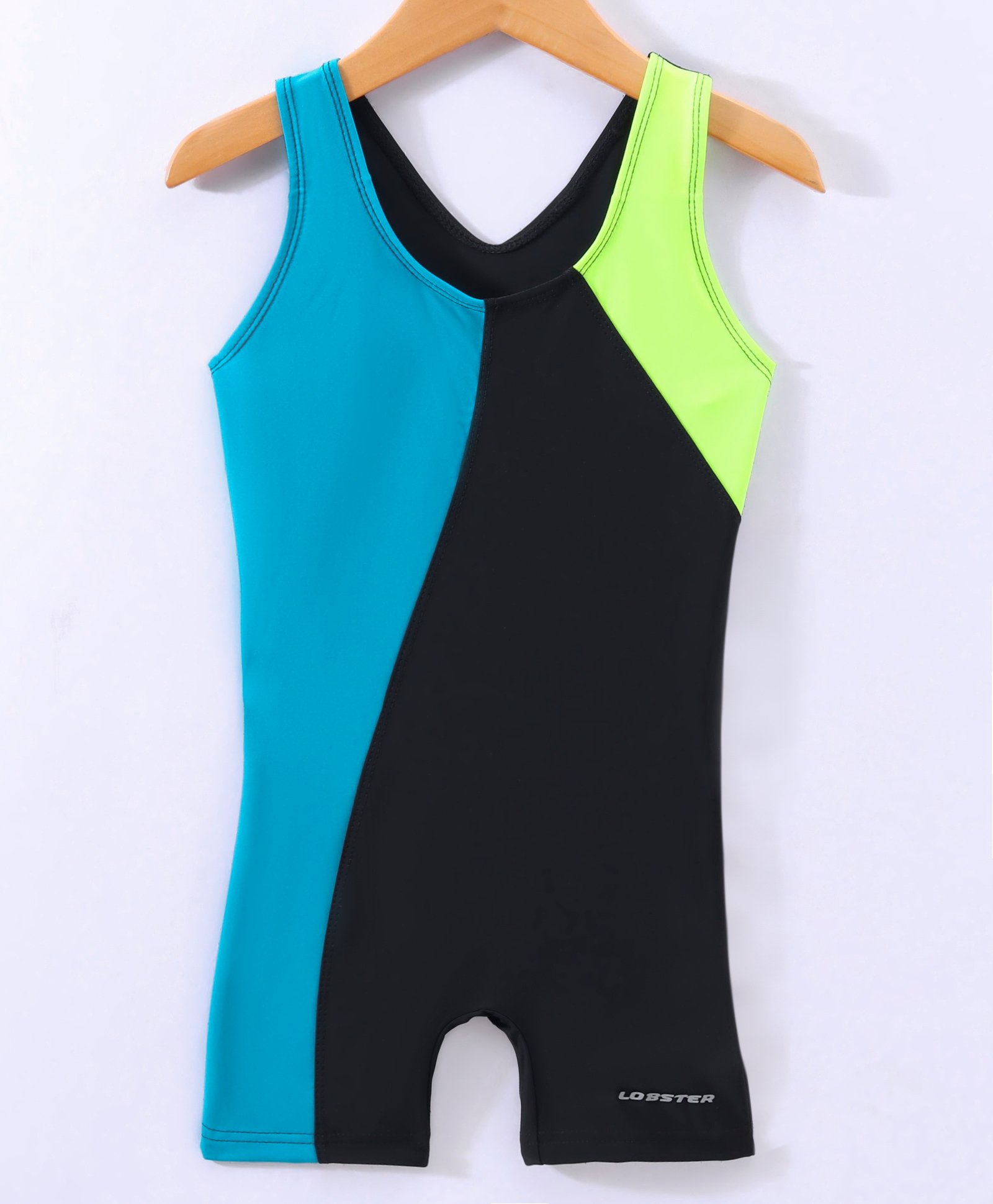 lobster LOBSTERSleeveless Legged Swimsuit with Text Print -Neon Green-picture-28