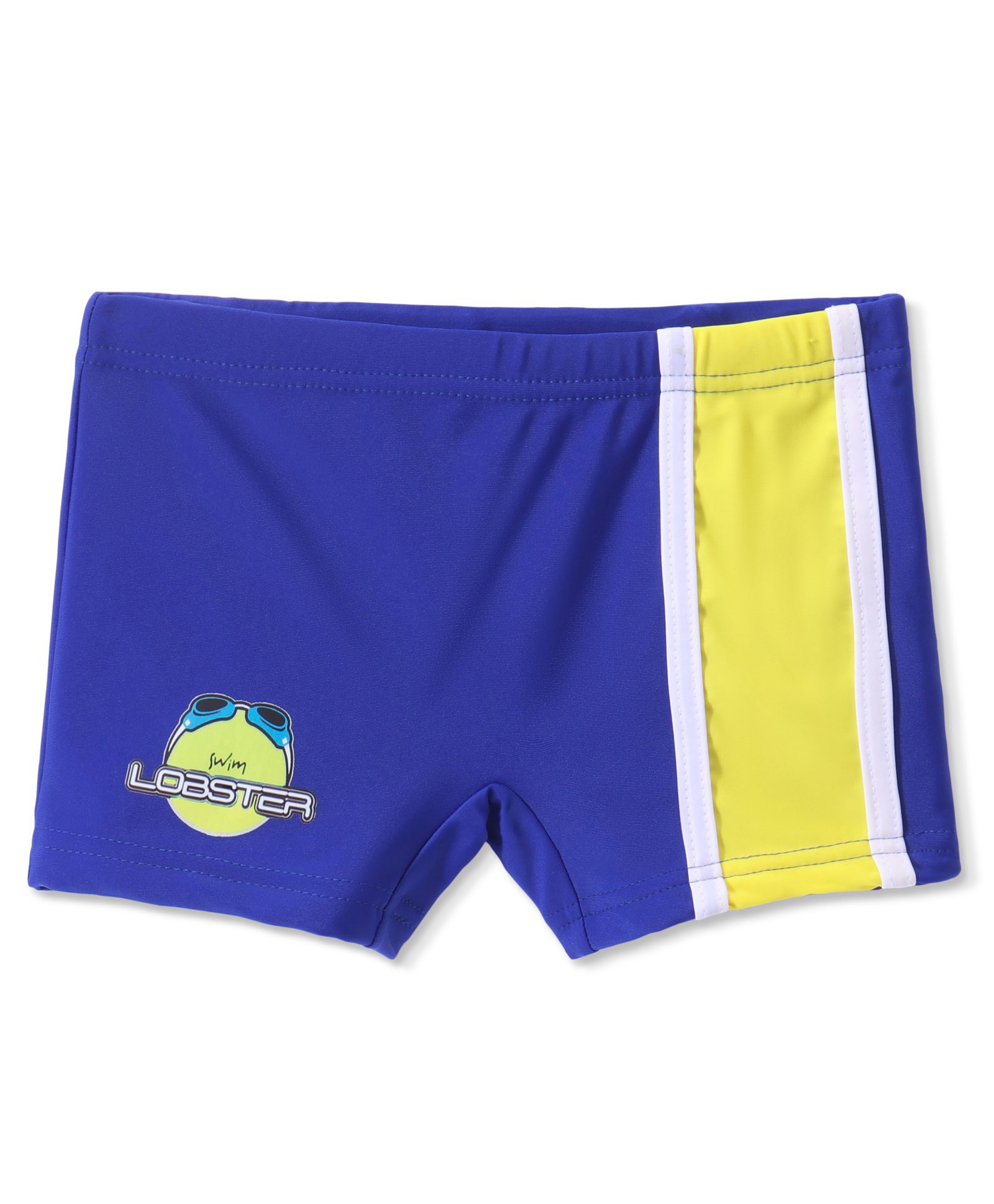 LOBSTER Swimming Shorts with Text Print - Yellow & Blue-image-48