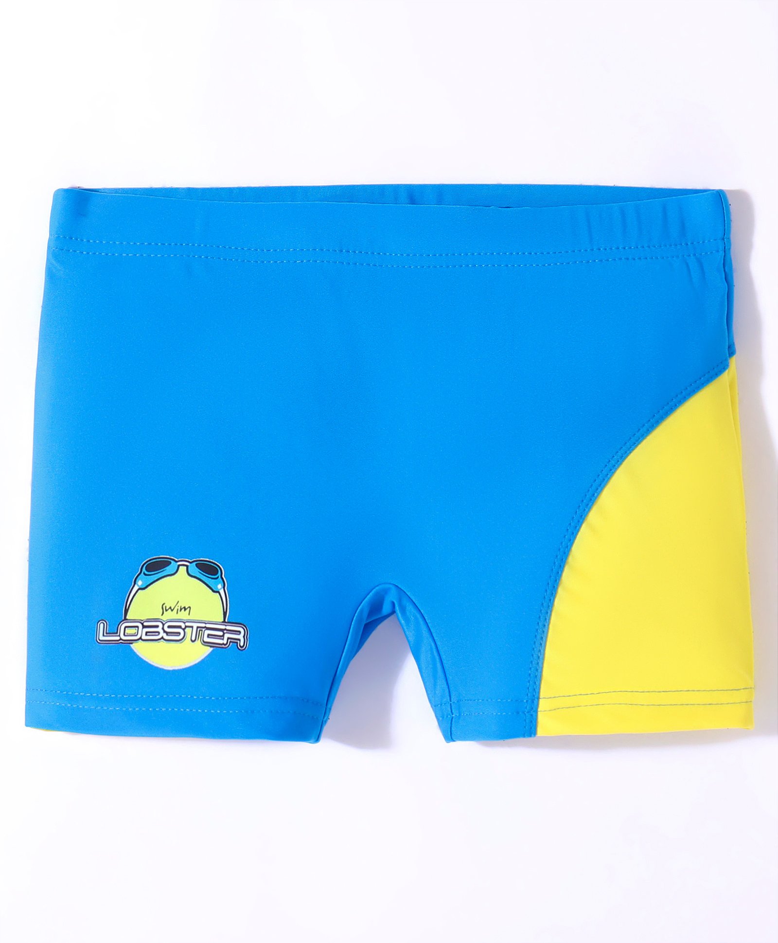 LOBSTER  Swimming Shorts with Text Print - Blue & Yellow-picture-44