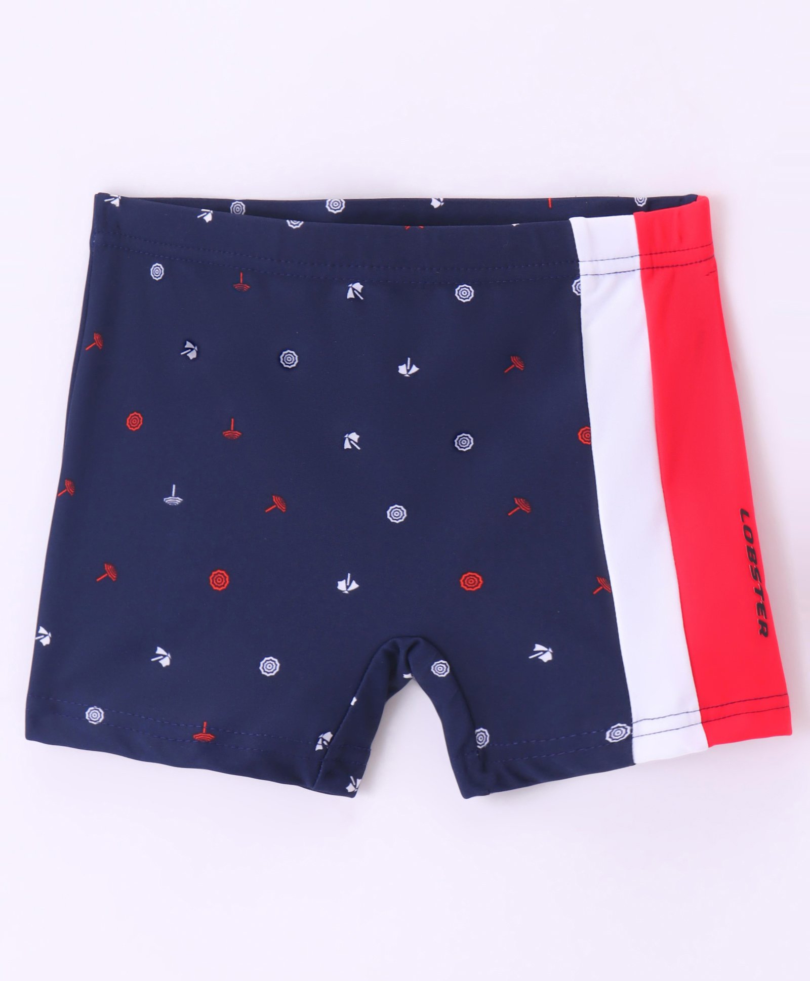 Lobster Shorts Style Swimming Trunks Umbrella Print - Blue-picture-16