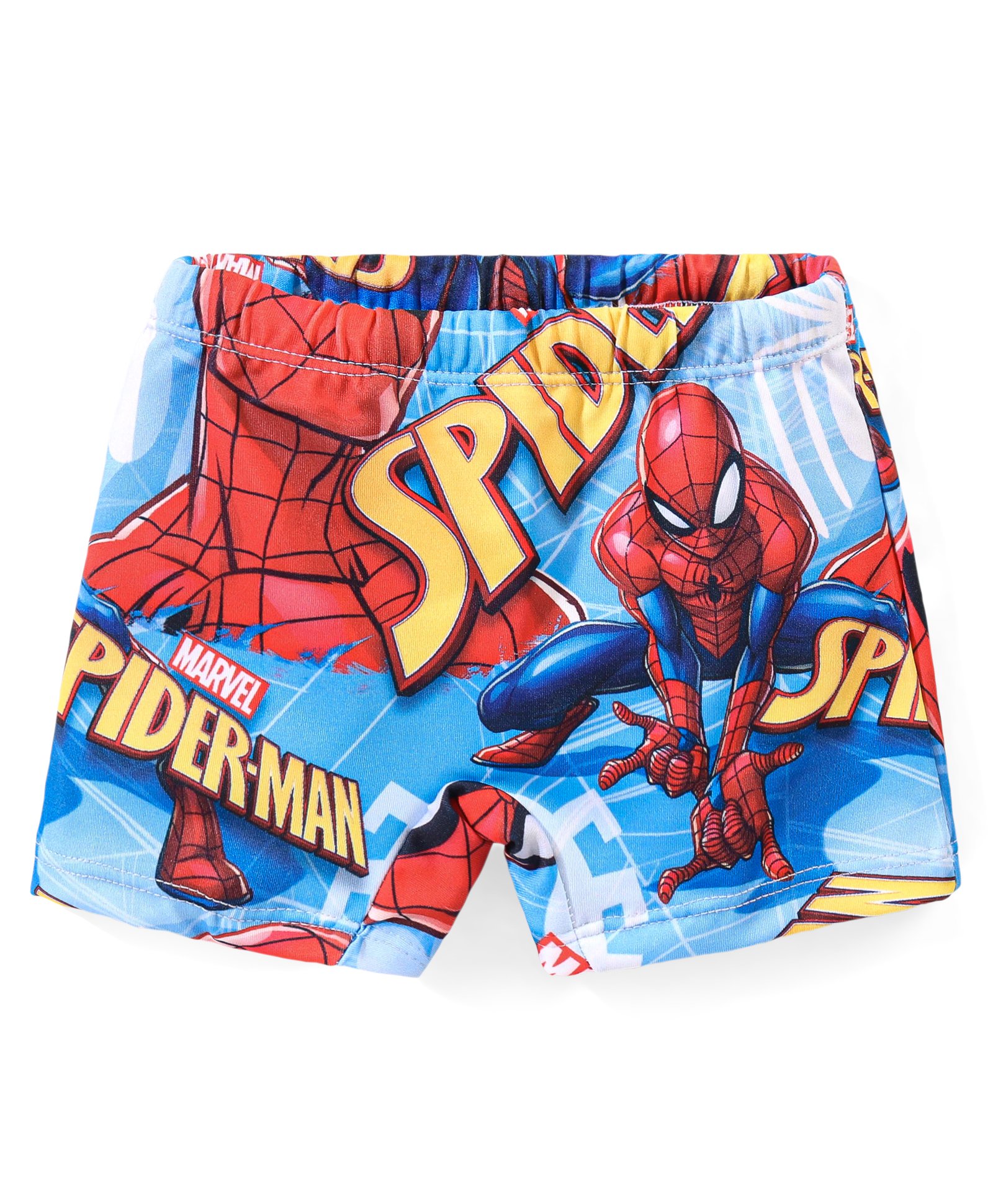 Babyhug MarvelSwimming Trunk with Spiderman Print - Blue