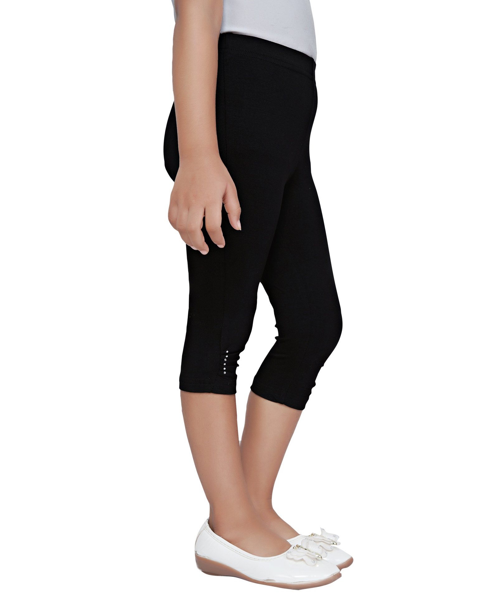 Tiny Girl Knitted Stone Embellished Leggings - Black-image-17