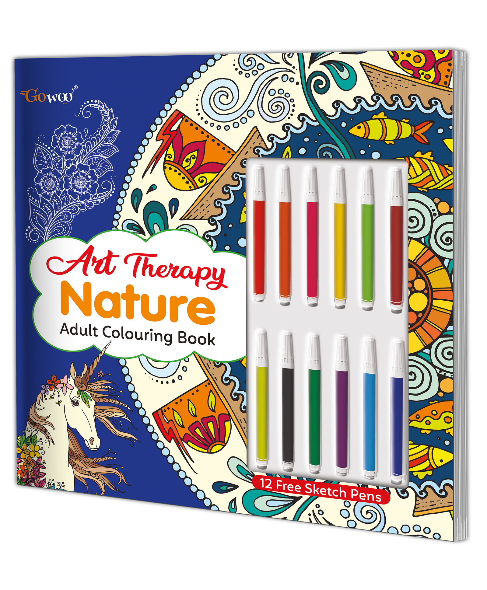 gowoo Art Therapy Nature Adult Colouring Book: Mandala coloring book, coloring book for Relaxation , activity book - English-picture-15