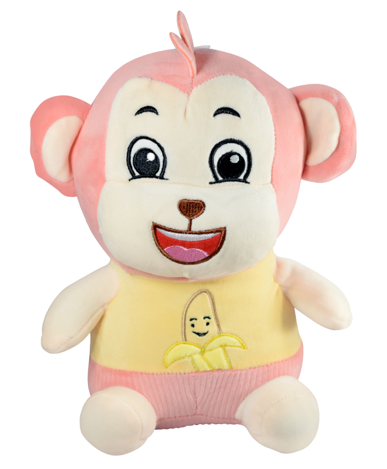 Ultra Smiling Cuddly Fruit Monkey Stuffed Soft Plush Kids Animal Toy 12 Inch Yellow-image-16
