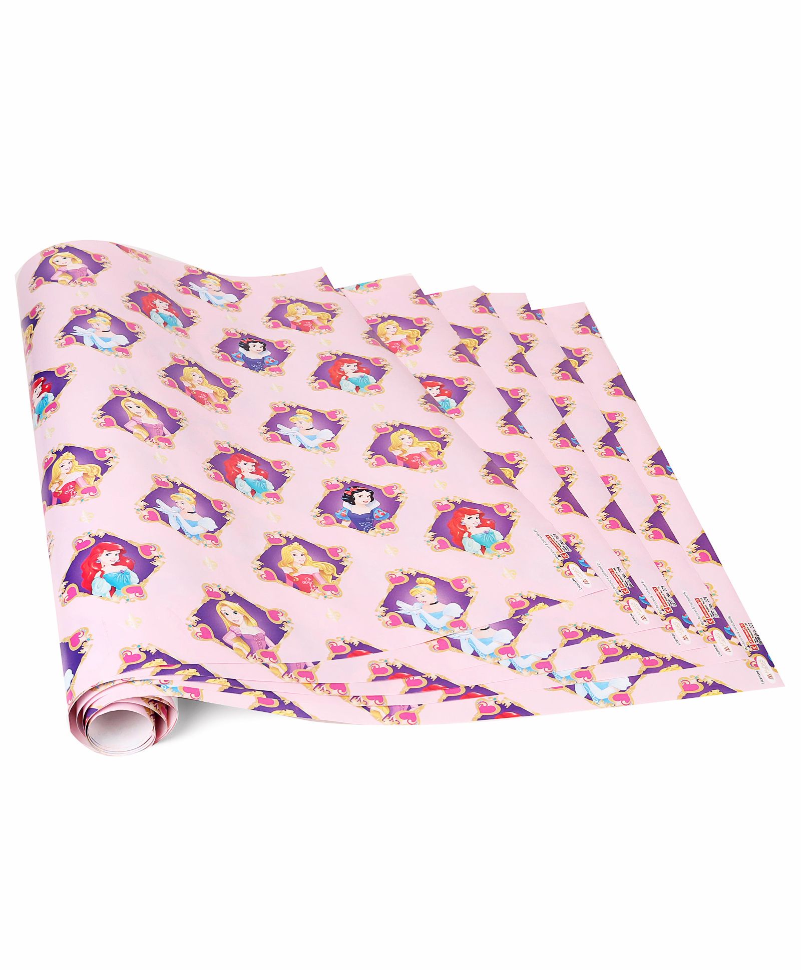 Disney Gift Wrapper Princess Print Pack Of 5 - Pink-image-34