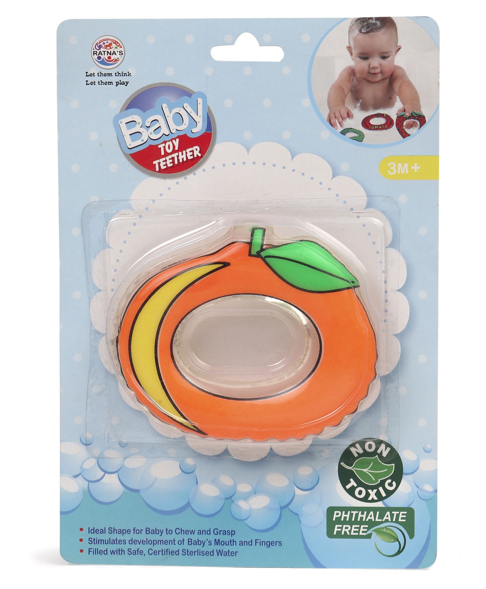 Ratnas Fruit Shape Water Filled Teether - Peach4-picture-21