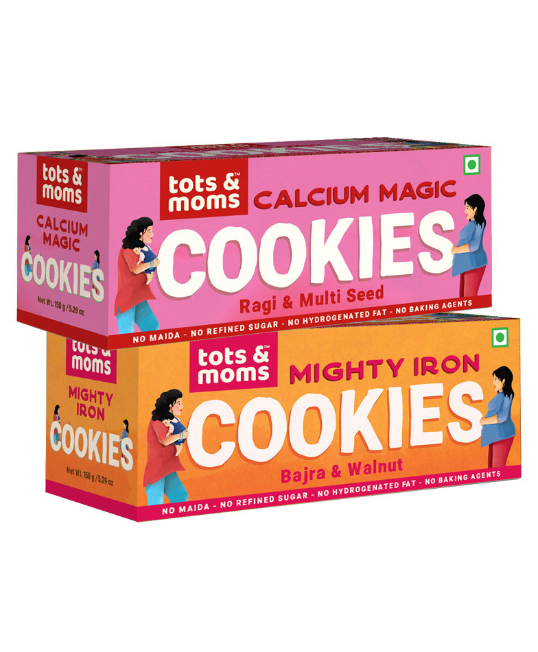 tots and moms foods Tots & Moms Foods | Box of 2 Cookies |Folic Fiesta - Foxtail Millet & Almond |Calcium Magic - Ragi & Multiseed | 150g Each-picture-11