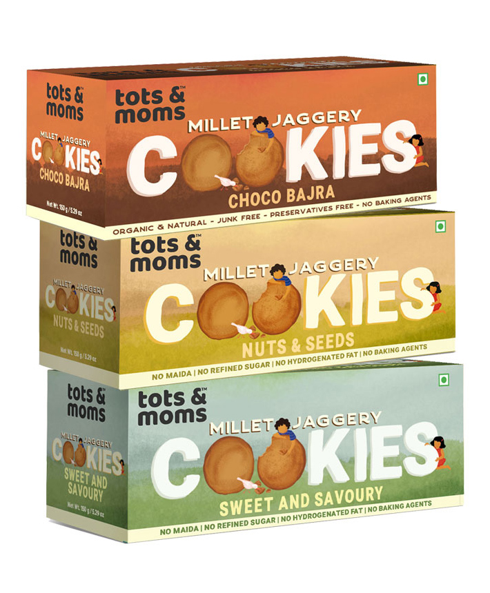 Tots & Moms Millet & Jaggery Cookies | Nuts & Seeds | Sweet & Savory | Choco Bajra | 150g Each-image-25