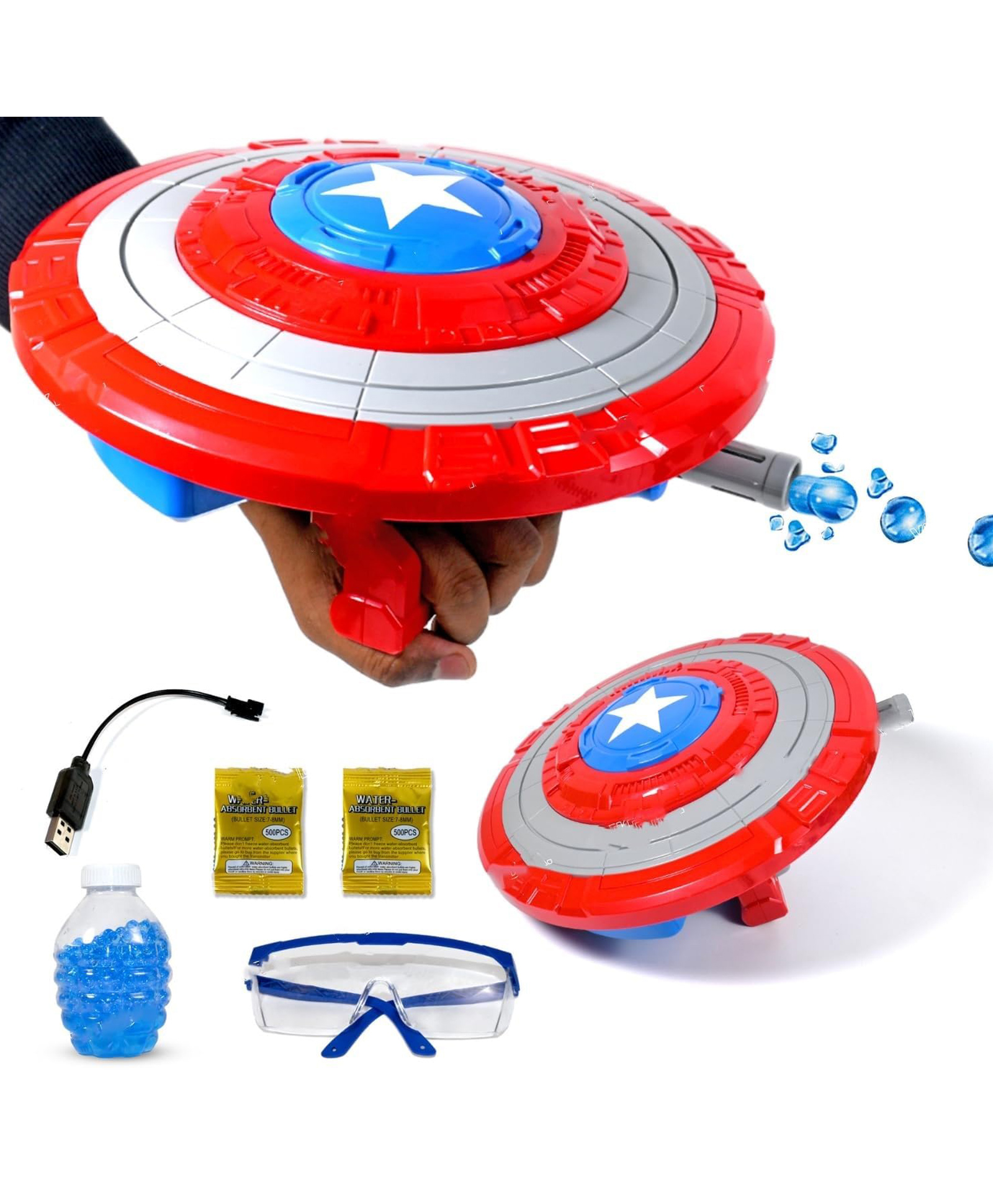 Sanjary Transmitter Electric Round Gel Ball Blaster Shield Toy for kids -Color & Design May Vary-image-31
