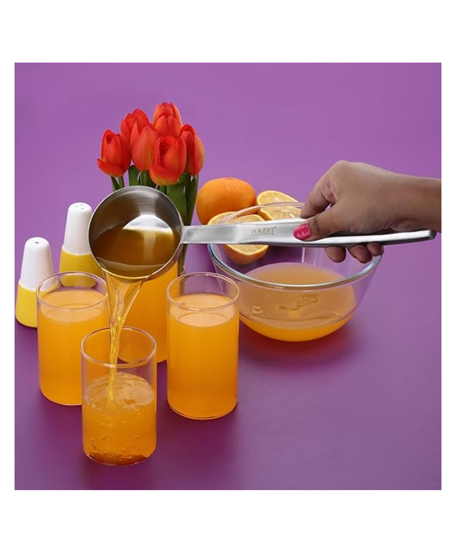 HAZEL Stainless Steel Ladle with Handle, Doya/Loti Tea Pourer Loti Tea Pourer Canteen Server, Small-picture-41