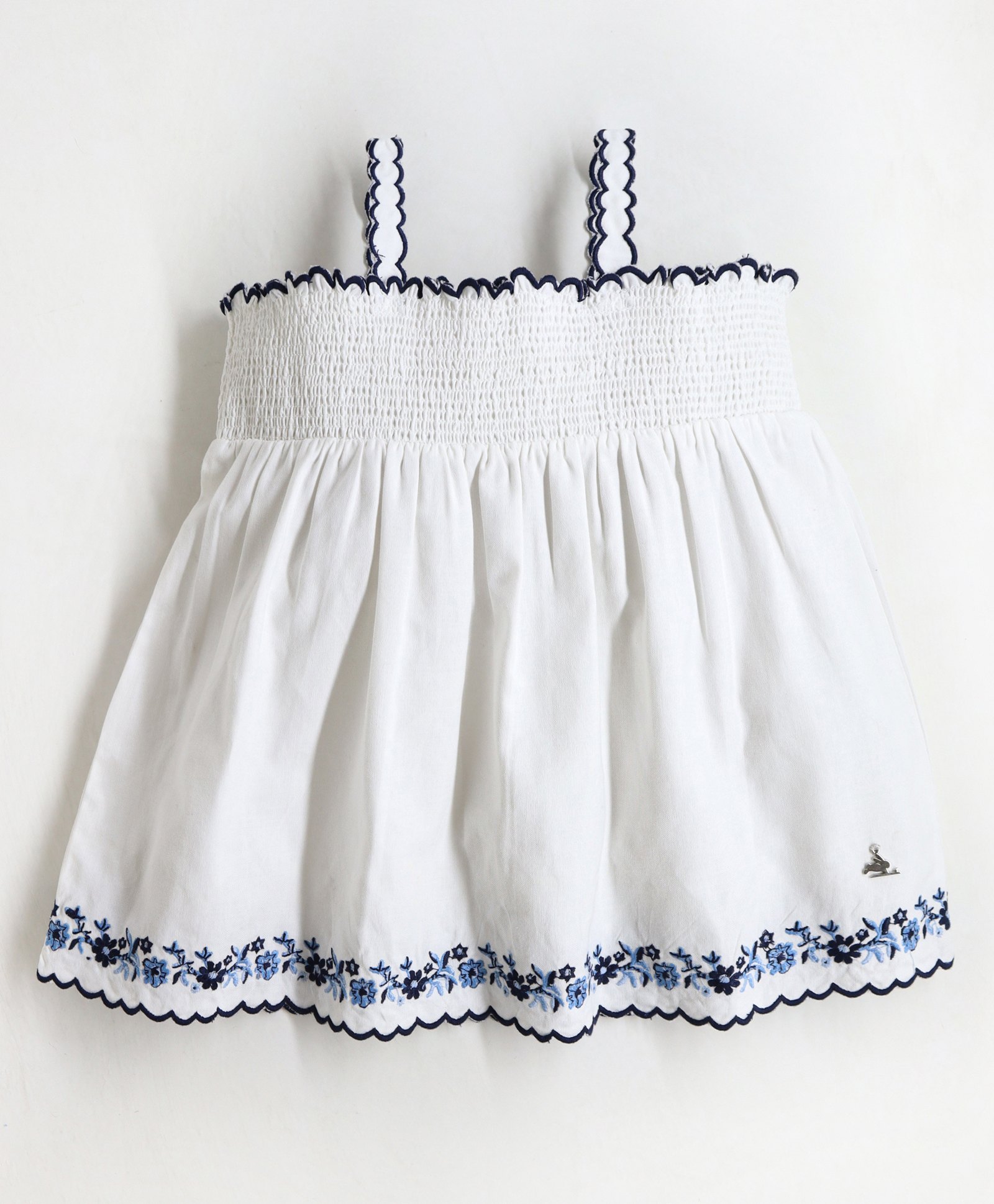 Cherry Crumble By Nitt Hyman Sleeveless Floral Embroidered Top - White-picture-21