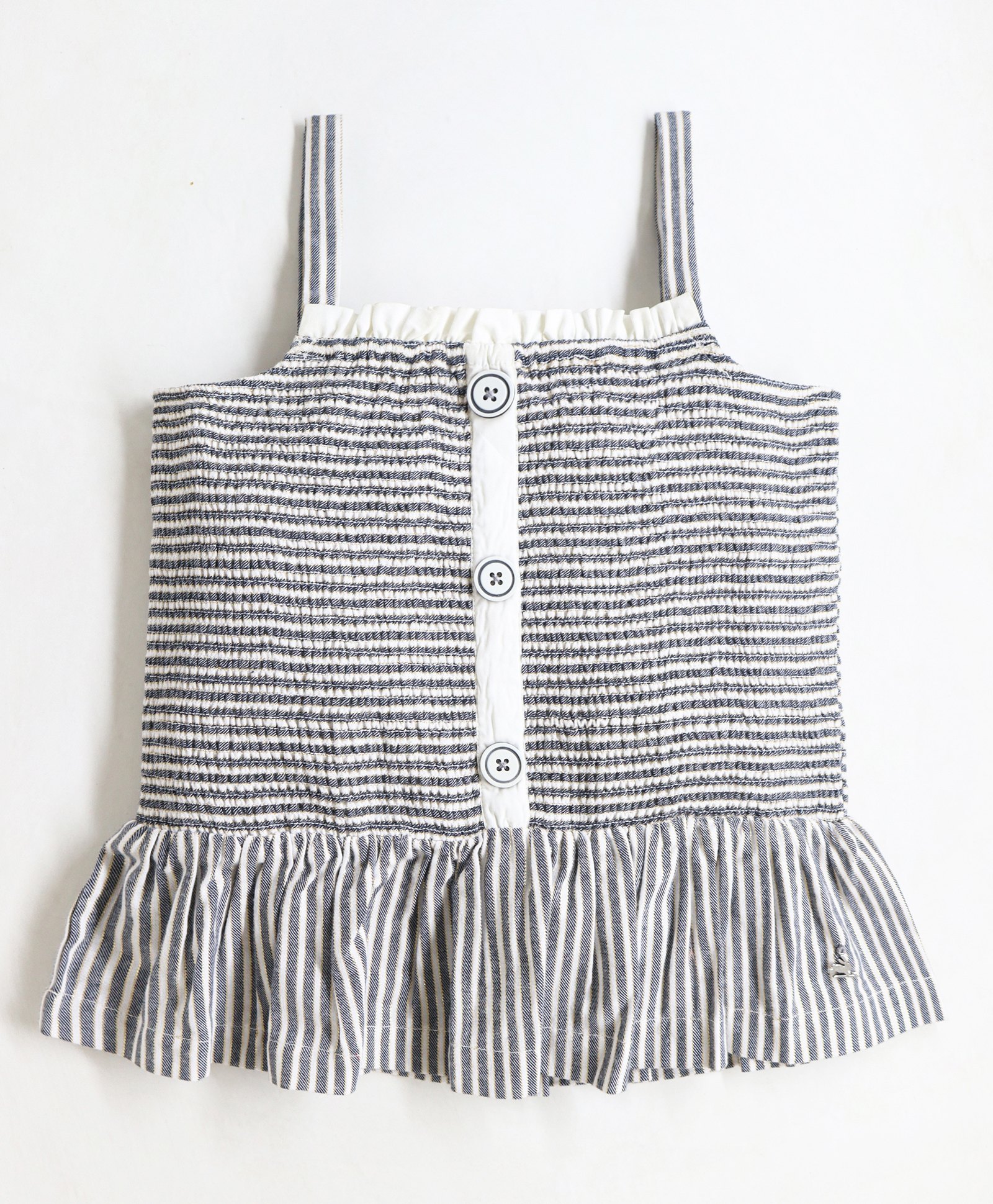 Cherry Crumble By Nitt Hyman Sleeveless Striped Top - Off White & Grey-picture-20