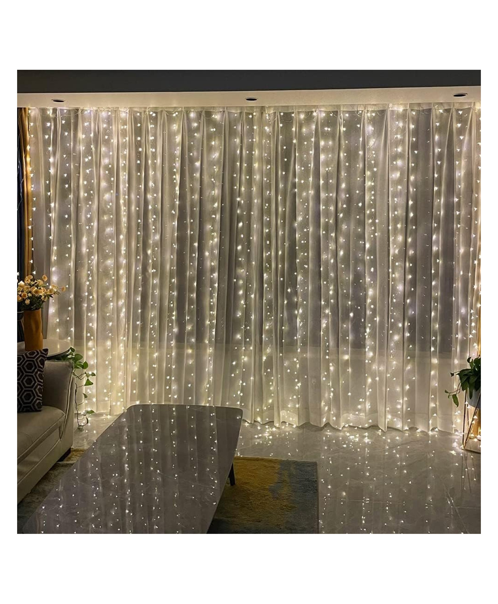 Bubble Trouble White Net Curtain for Decoration - 4 Pcs Backdrop Cloth for Decoration with Fairy Lights | Happy Birthday Decoration Items | Bachelorette Party Decorations | Anniversary Decoration Items-image-2