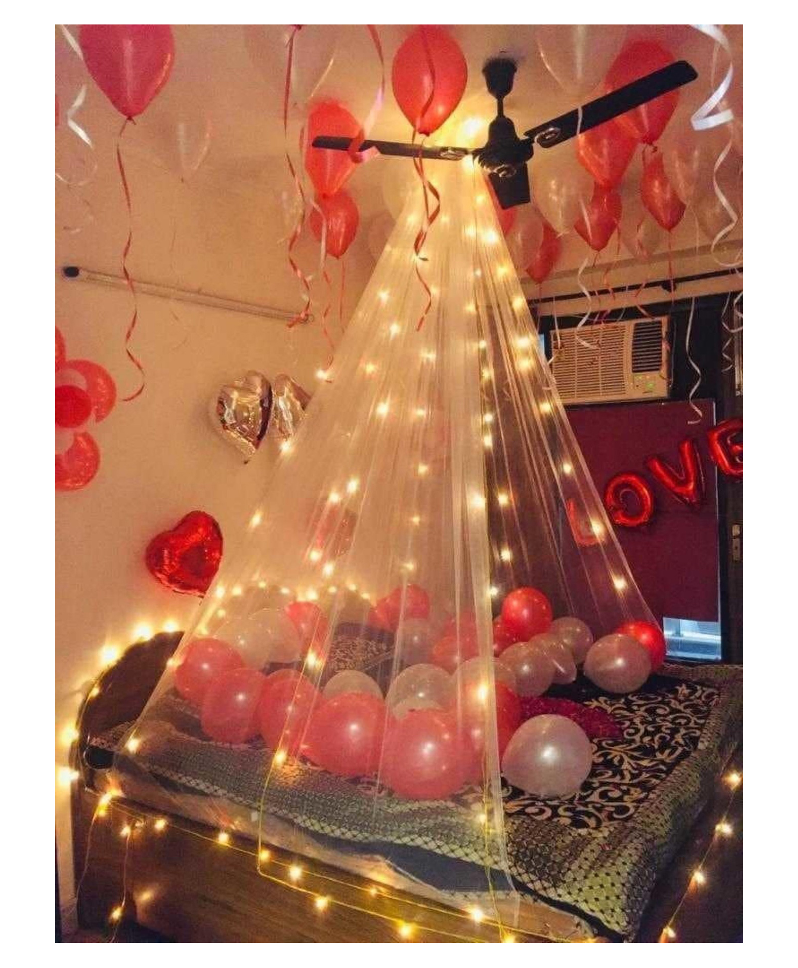 Bubble Trouble Traditional Backdrop Decoration Cloth -5Pcs White Net Curtain for Decoration with Lights | Backdrop for Pooja Decoration | Net Curtains for Decoration Birthday, Anniversary, Wedding, Pooja-picture-11