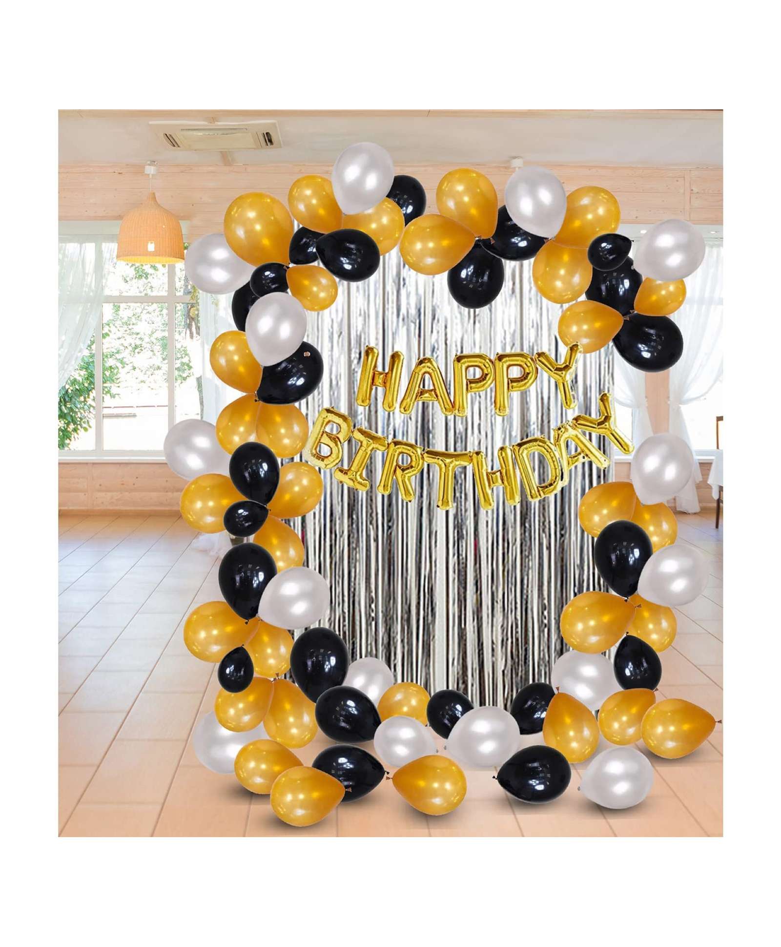 Bubble Trouble Foil Happy Birthday Balloon Set, (Bln-Combo-4), MultiColoured, Pack of 1-image-0