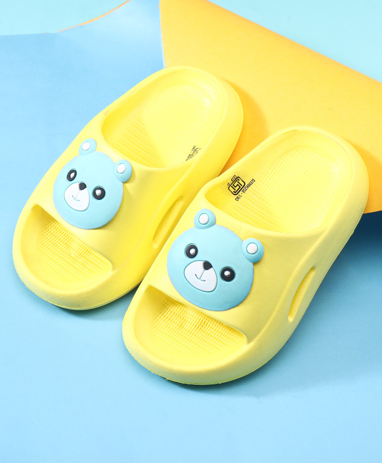 Babyoye Slip on Clogs Bear Applique - Yellow-picture-14