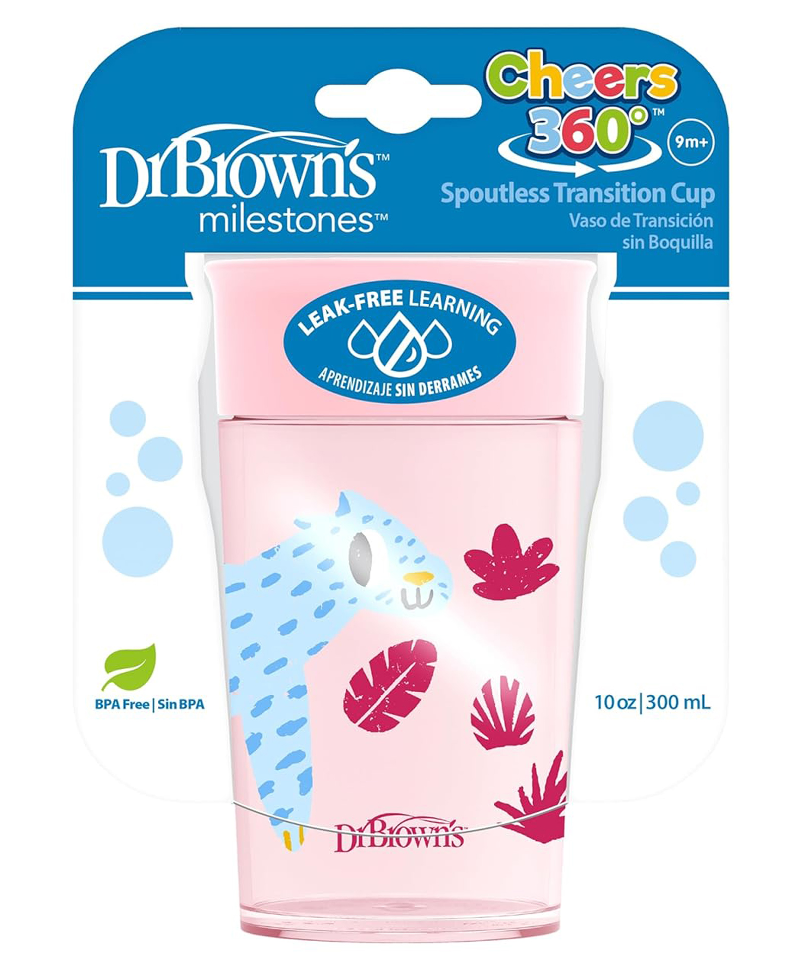 Dr. Brown's Sipper Smooth Wall Cheers360 -Pink Deco-300ml-picture-34