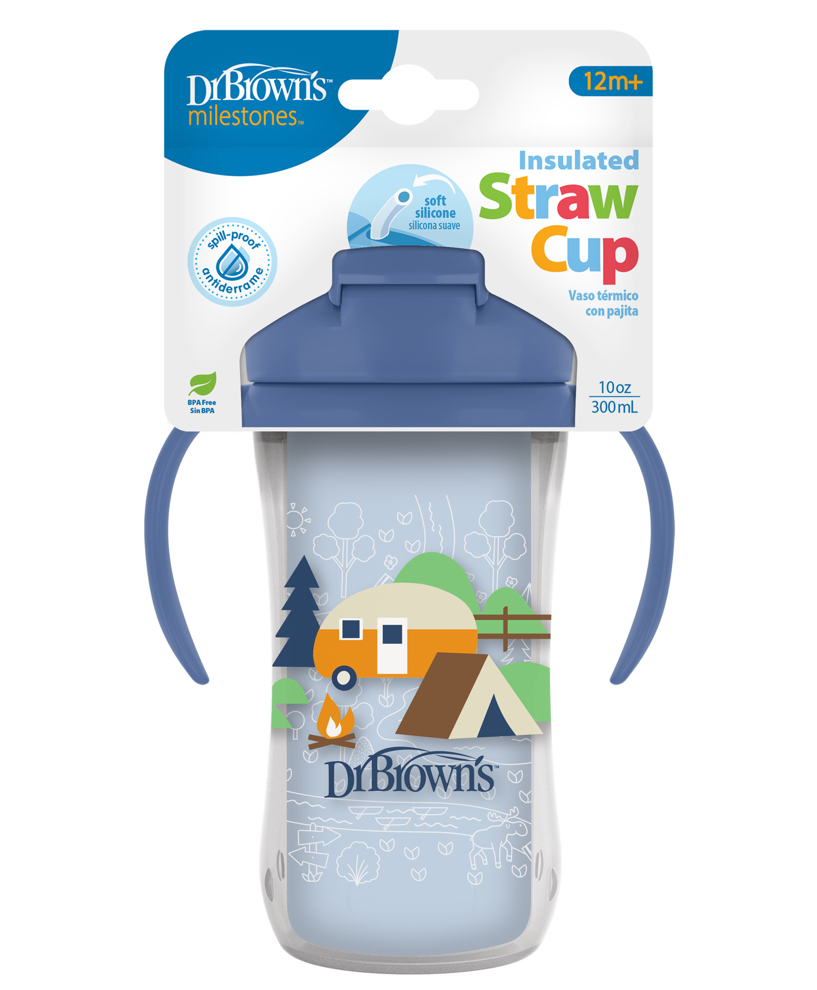 Dr. Brown's Dino Theme Insulated Straw Cup Blue - 300 ml-picture-42