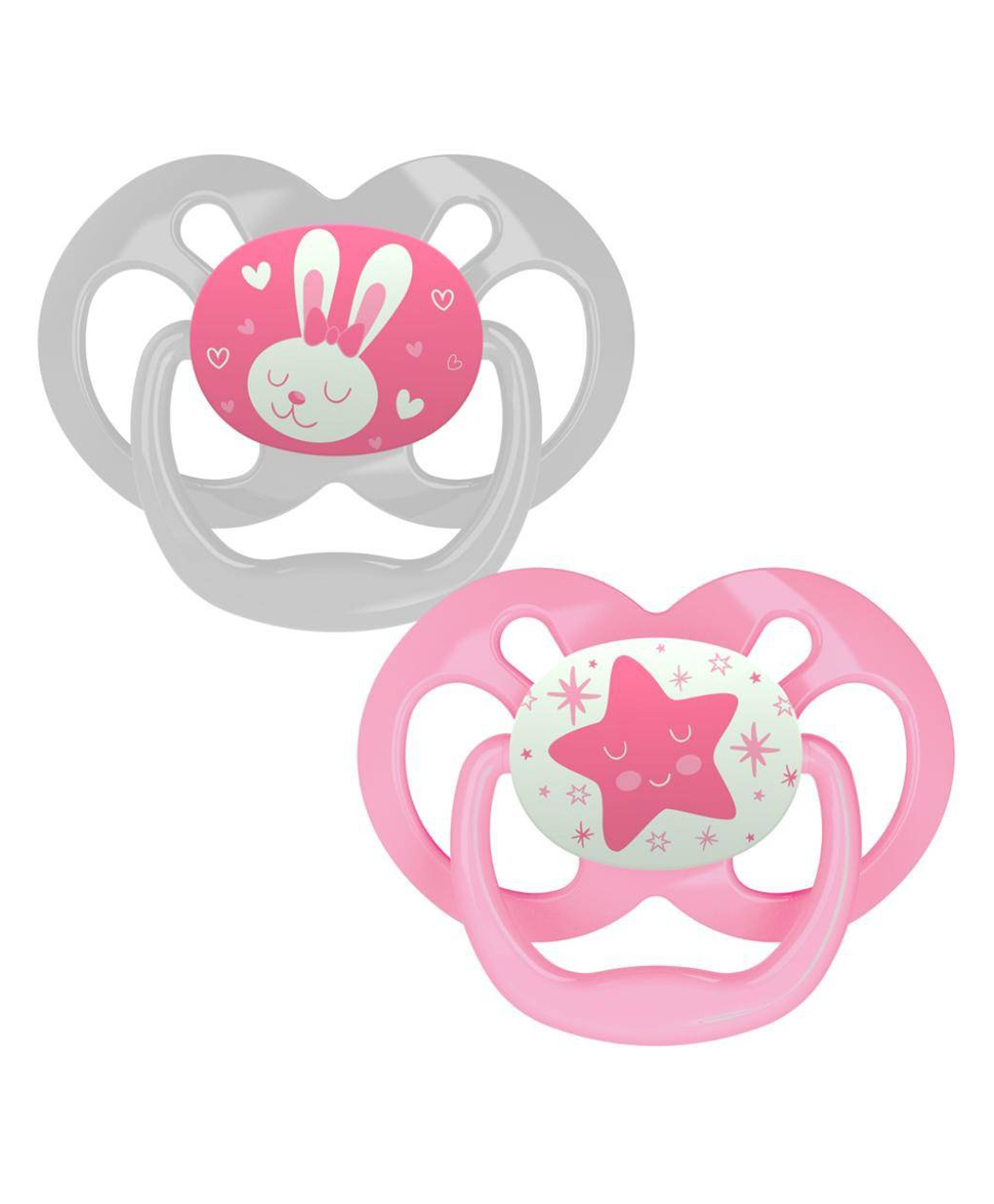Dr. Brown's Advantage Pacifiers Stage 2 Glow in the Dark Pack of 2 - Pink-picture-13