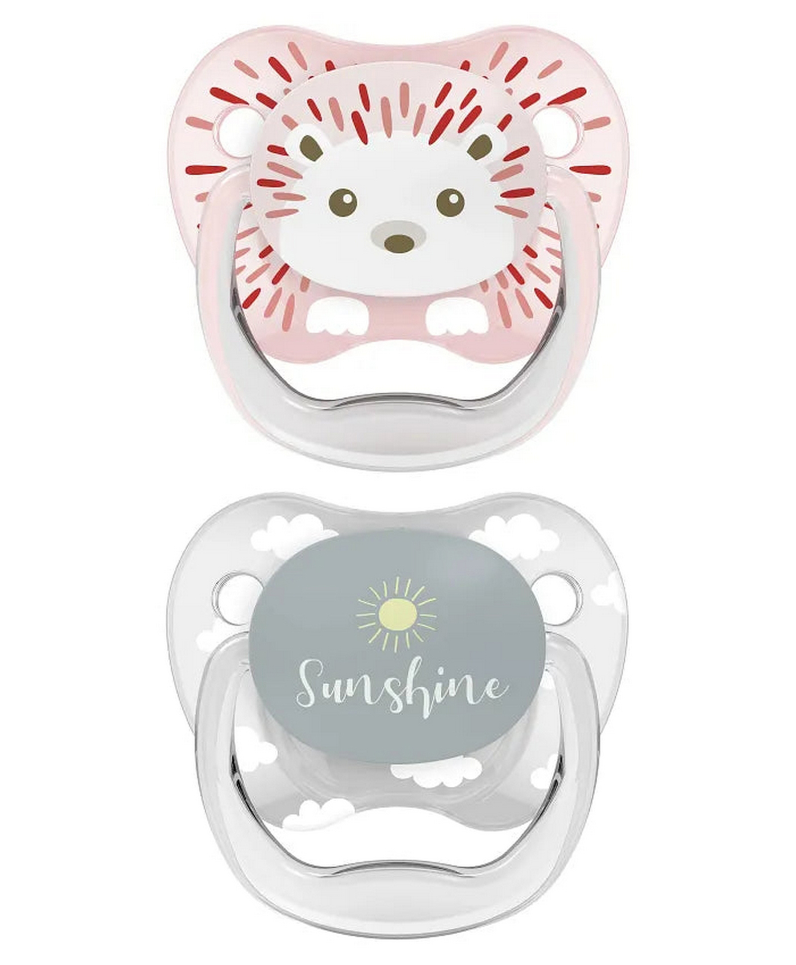 Dr. Brown's PreVent Printed Shield Soother Stage 1 Pack of 2 - Pink & Grey-picture-25