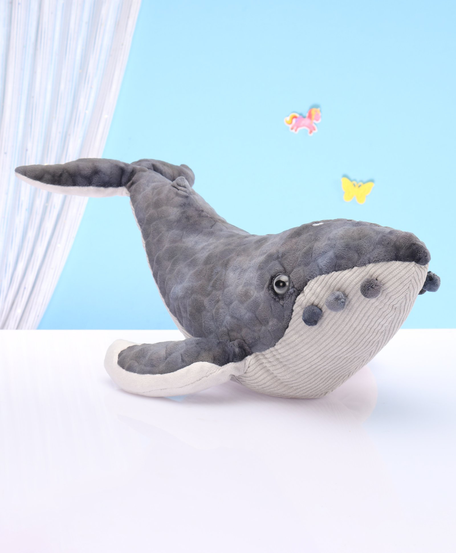 Wild Republic Cuddlekins Humpback Whale Soft Toy Grey - Length 42 cm-image-13