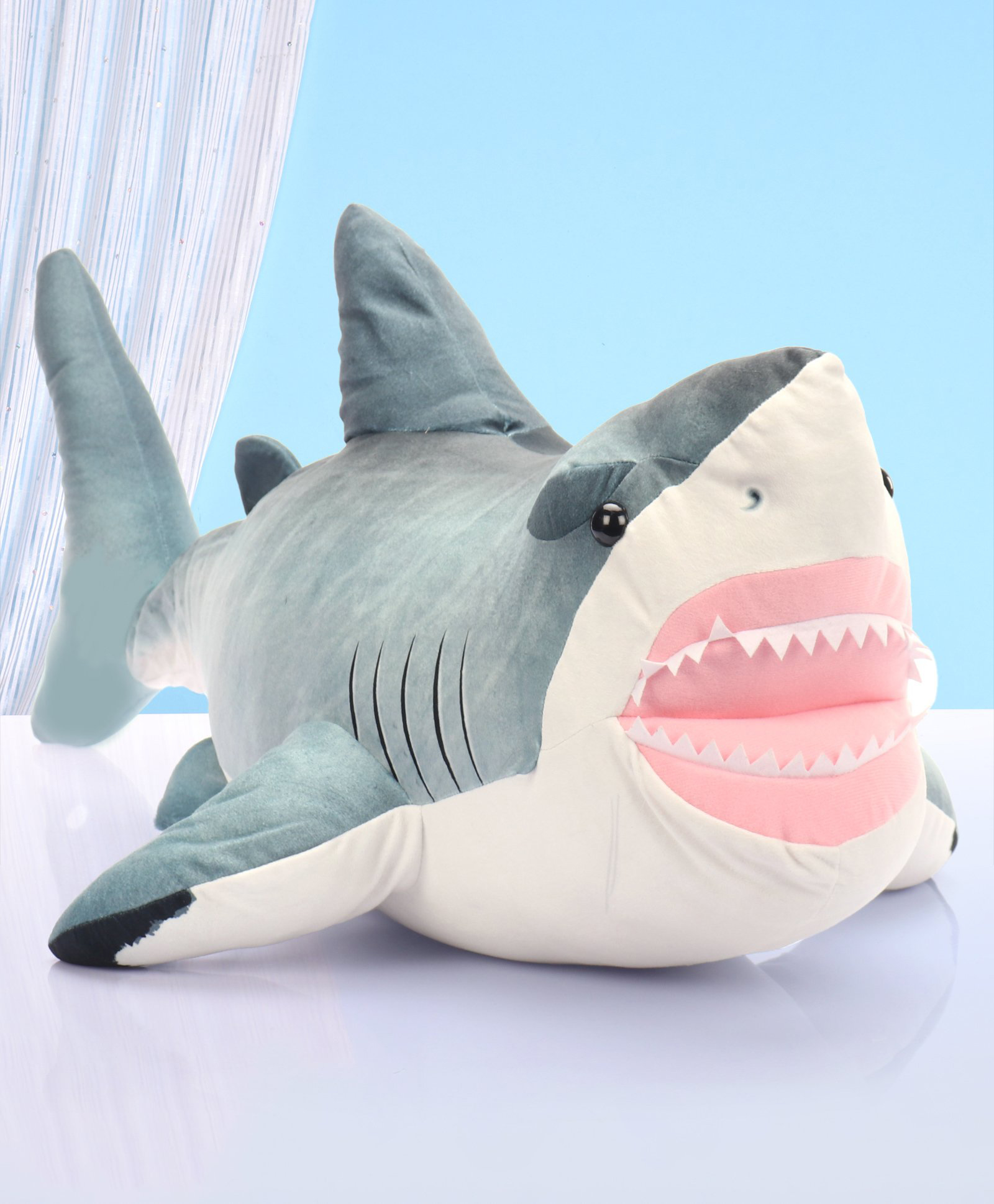 Wild Republic Living Ocean Jumbo Great White Shark Soft Toy - Length 98 cm-picture-23
