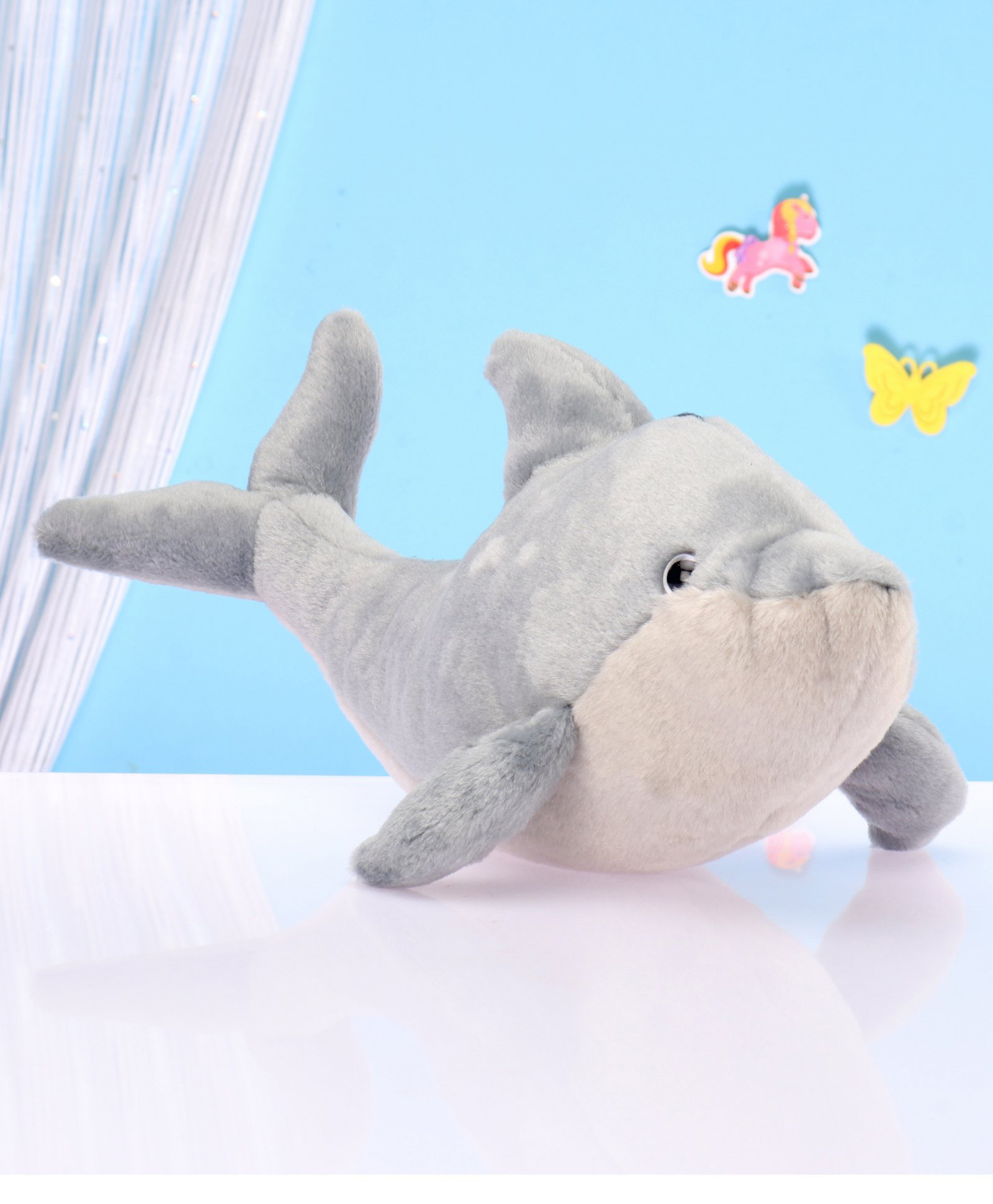 Wild Republic Cuddlekins Mini Dolphin Soft Toy Grey - Length 36 cm-image-14